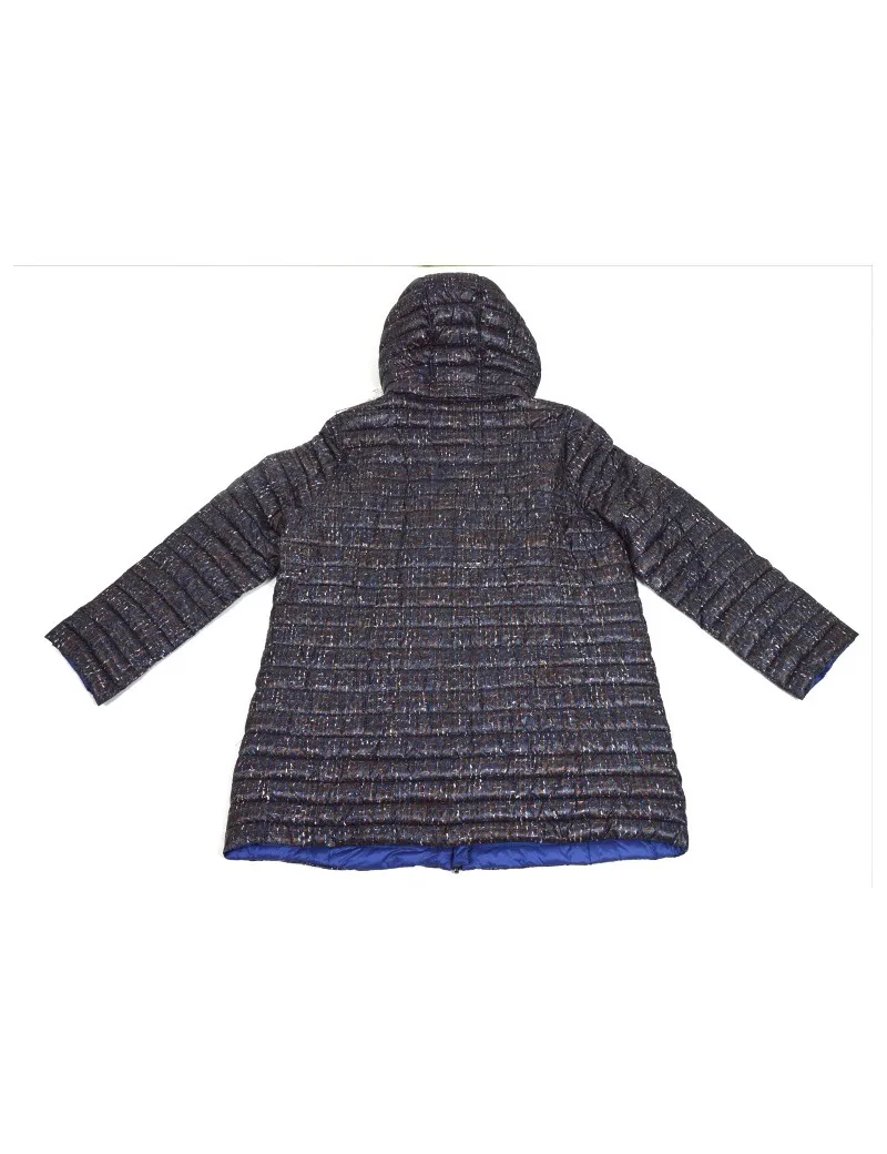 ELENA MIRO' piumino lungo giubbino donna taglie comode fantasia parka