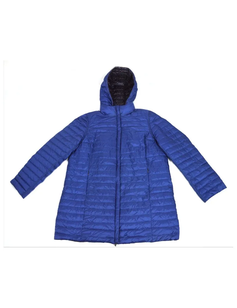 ELENA MIRO' piumino lungo giubbino donna taglie comode fantasia parka