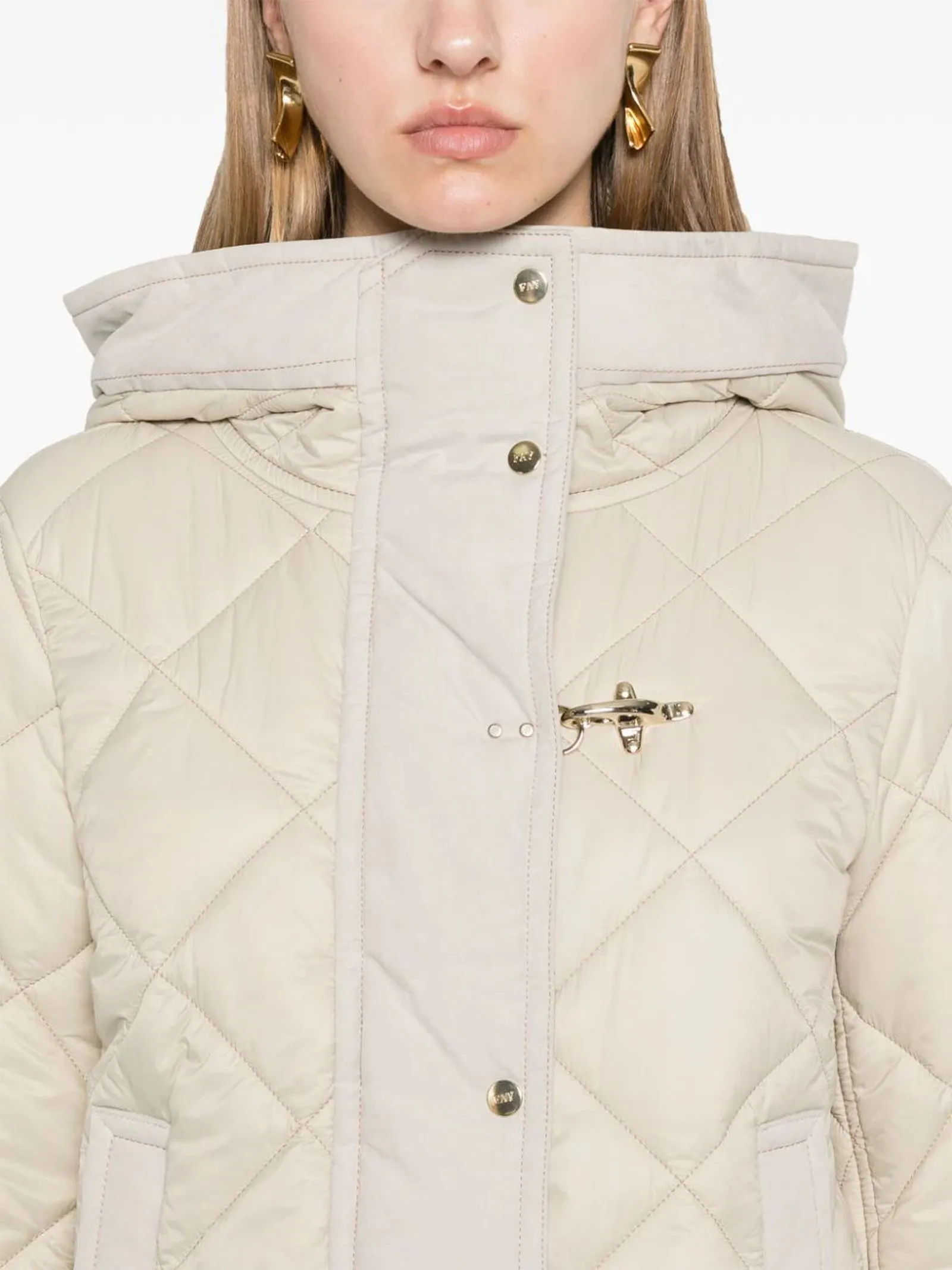 FAY Abbigliamento,Giubbotti Parka imbottito beige 