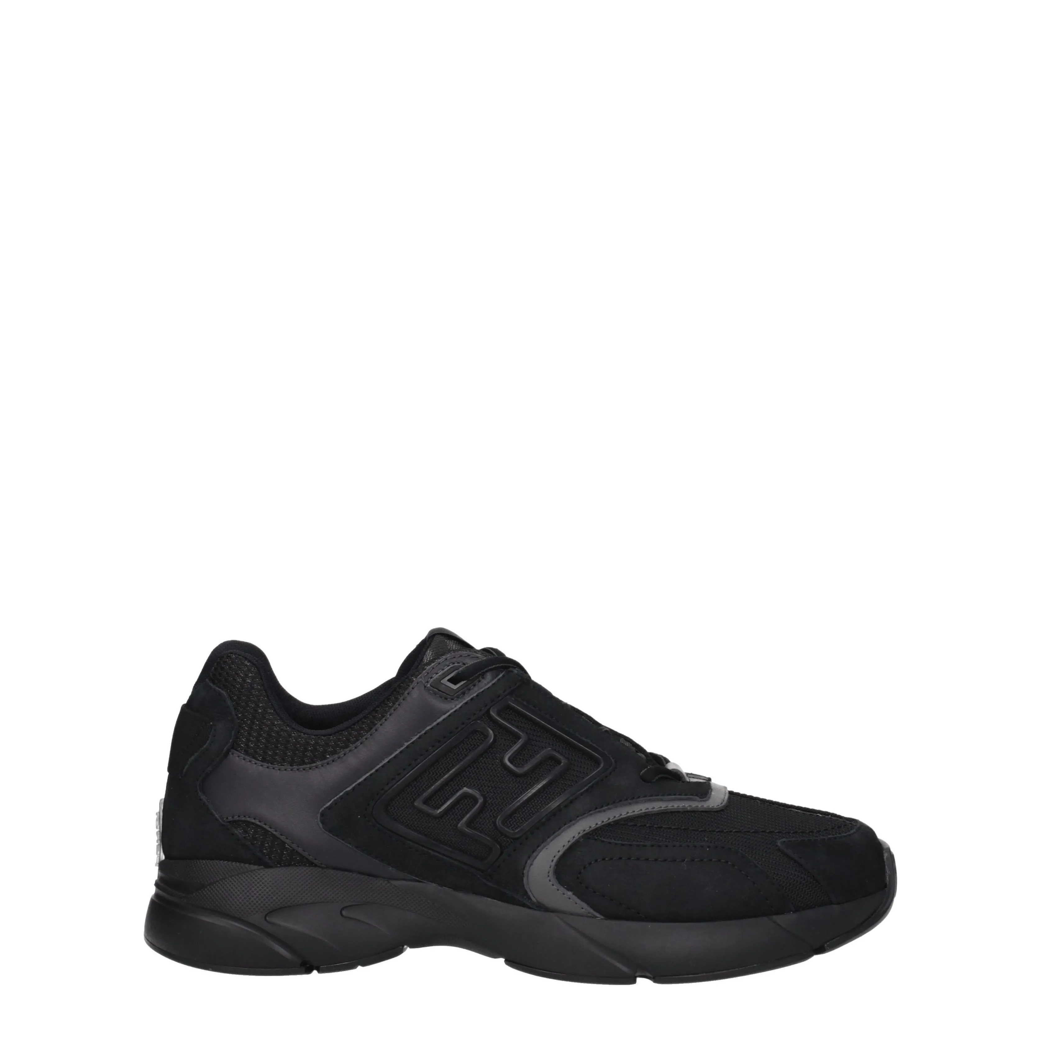 Fendi Sneakers Faster Uomo Tessuto Nero/Antracite