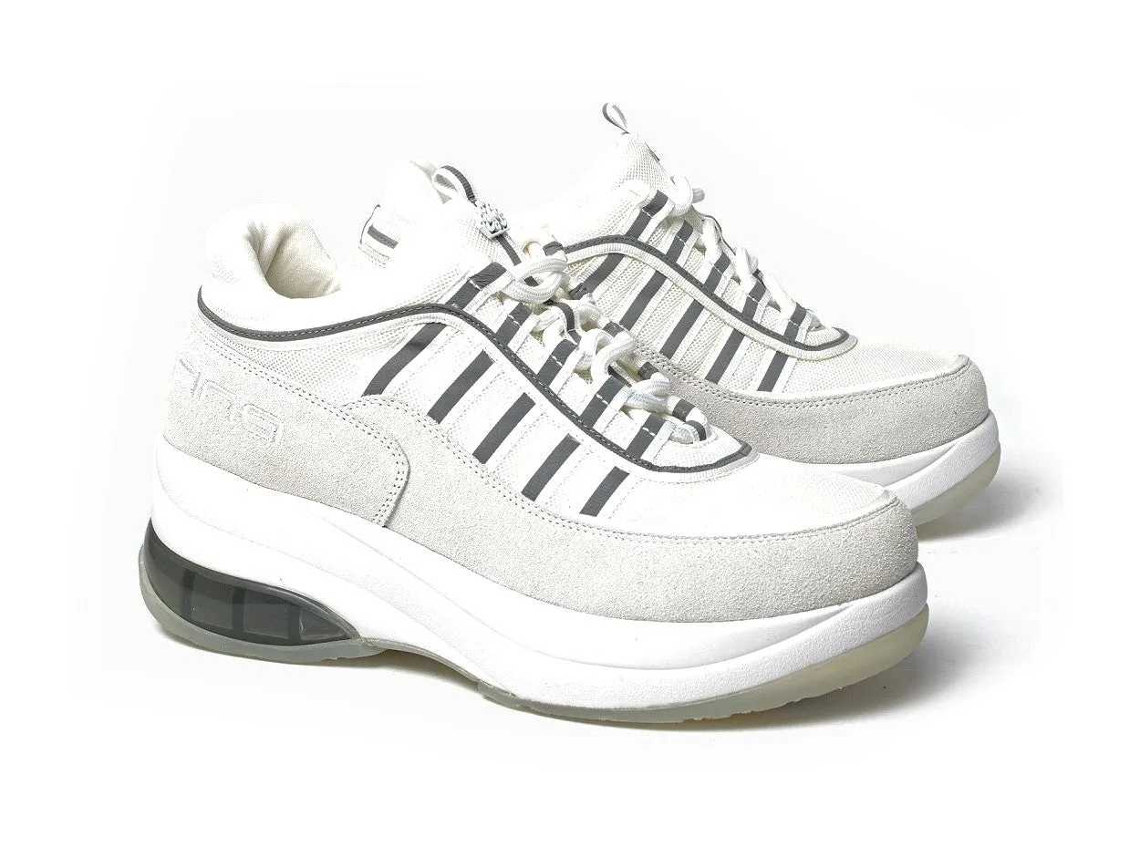 Fornarina Sneakers UP Lacci Zeppa Platform Camoscio Tessuto
