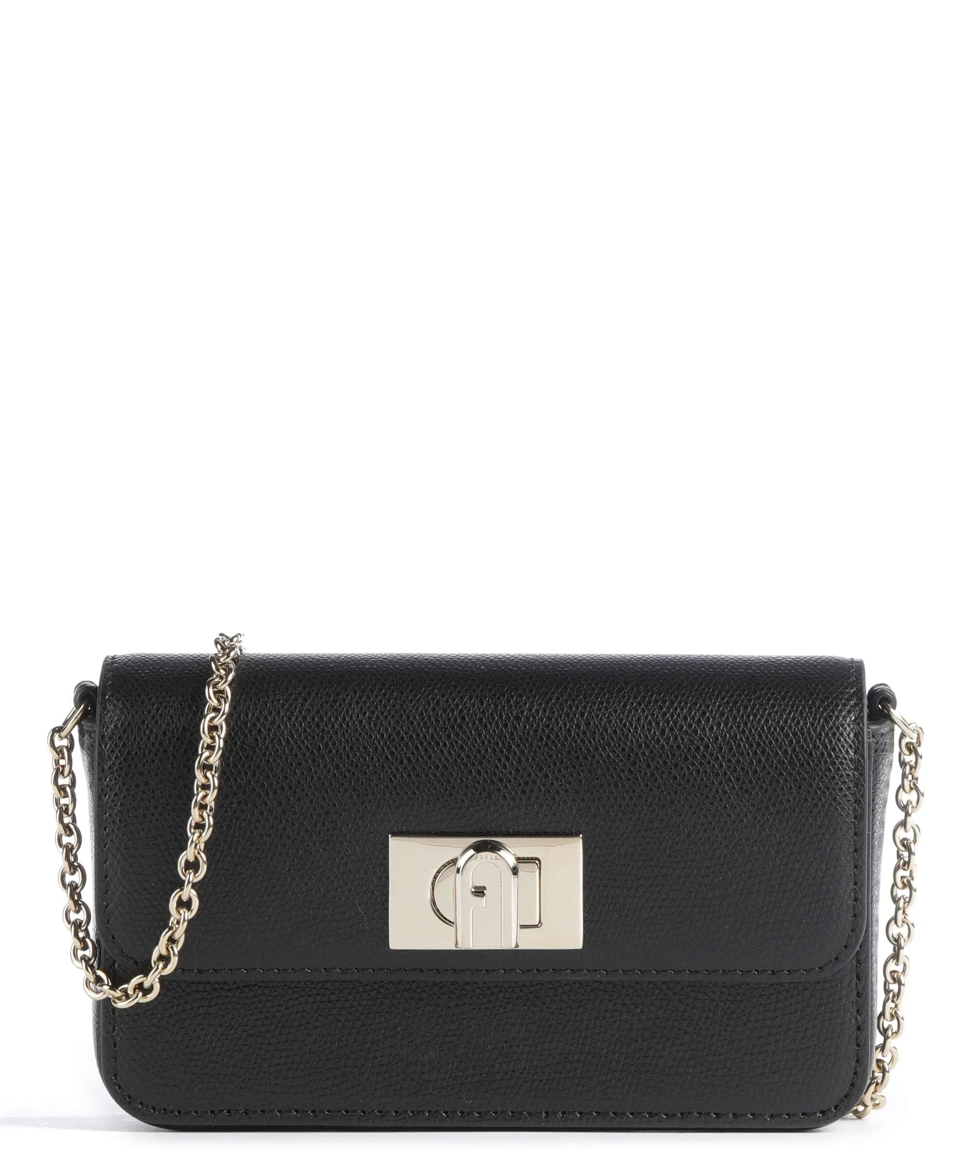  Furla 1927 Mini Borsa a tracolla pelle granulata nero  
