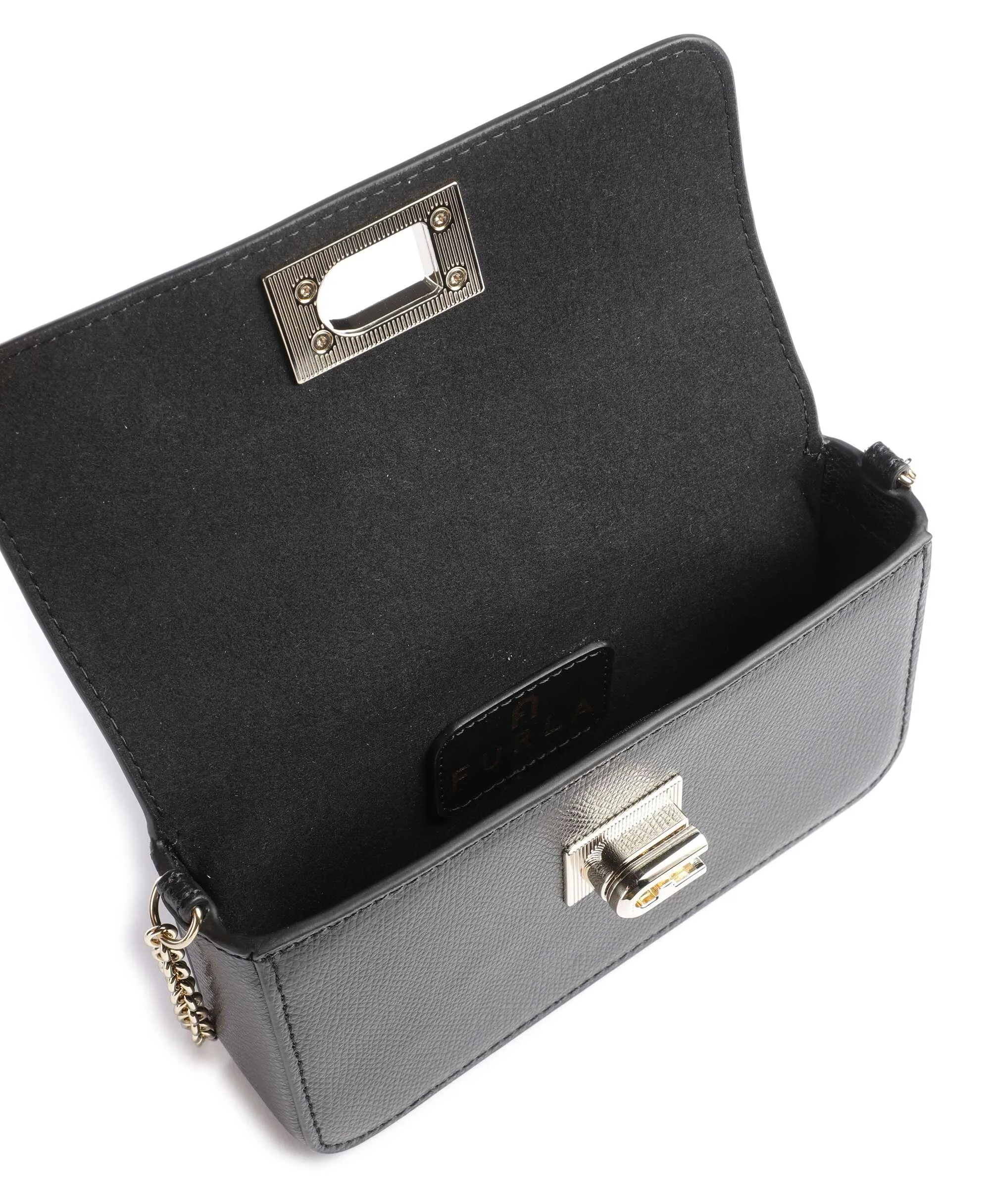  Furla 1927 Mini Borsa a tracolla pelle granulata nero  