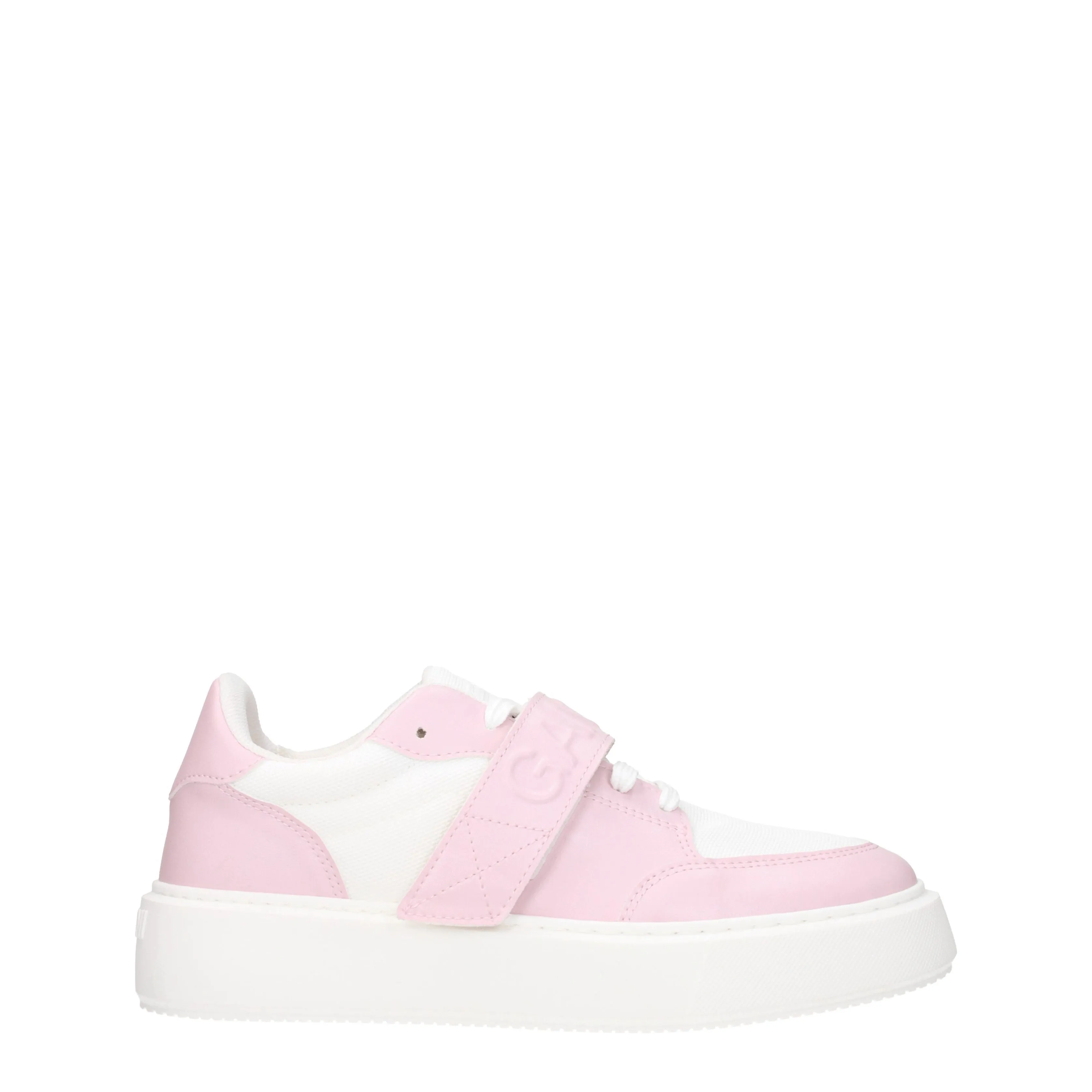 Ganni Sneakers Donna Pelle Rosa/Bianco