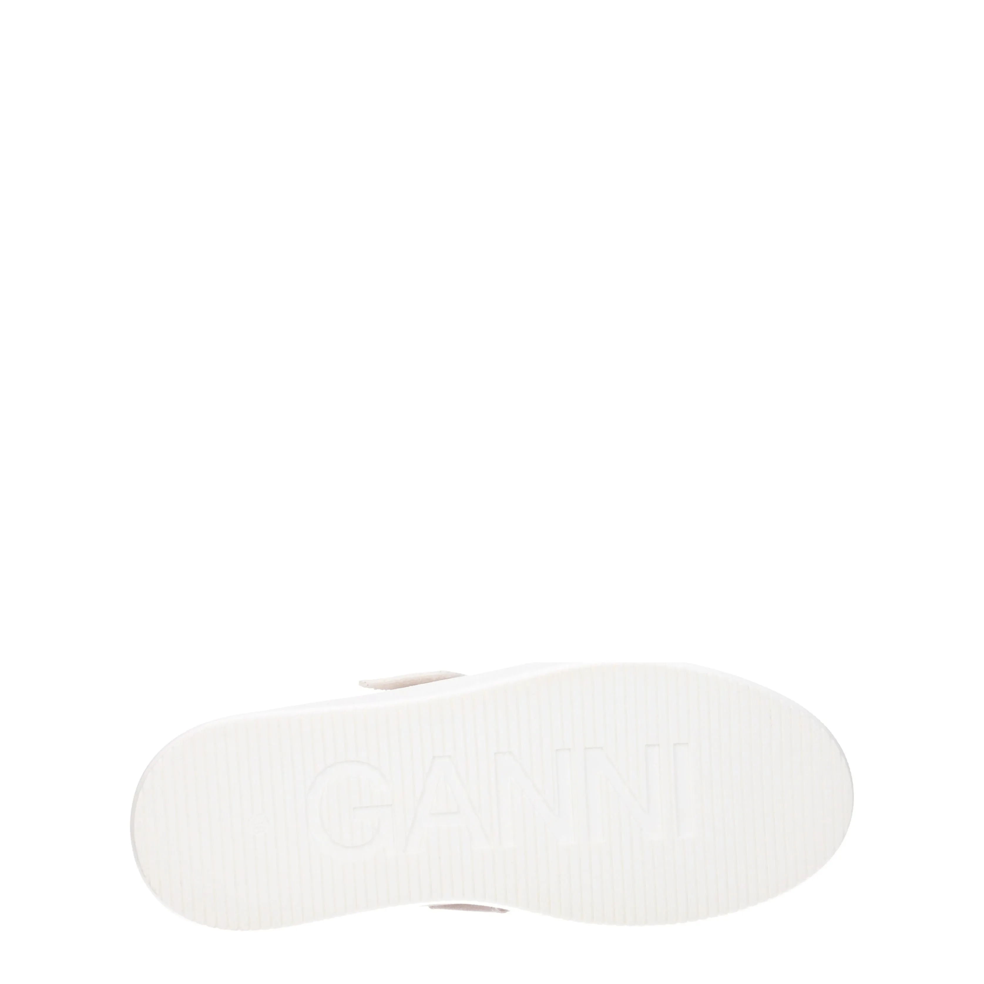 Ganni Sneakers Donna Pelle Rosa/Bianco