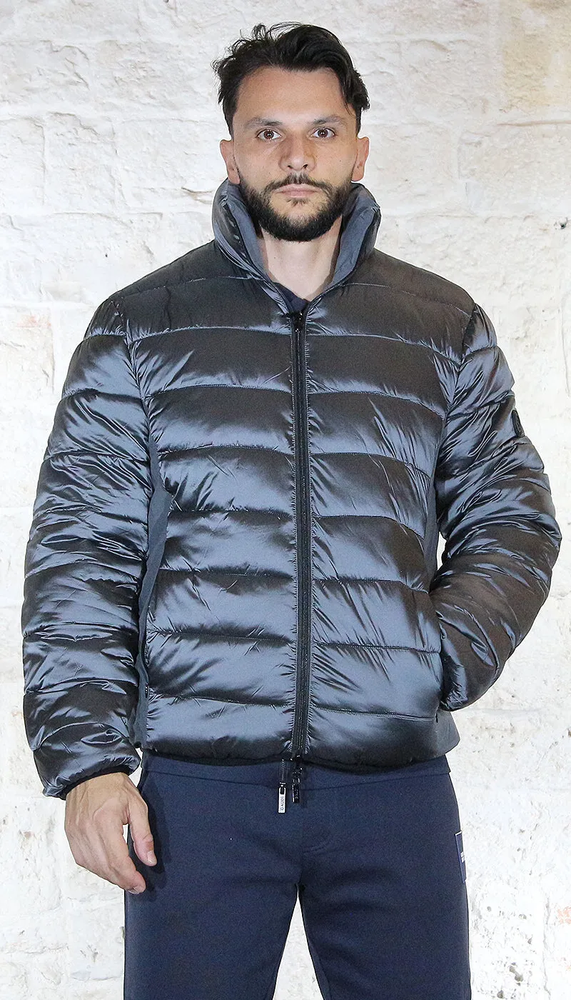Gaudì Jeans Uomo Piumino corto trapuntato reversibile in tessuto