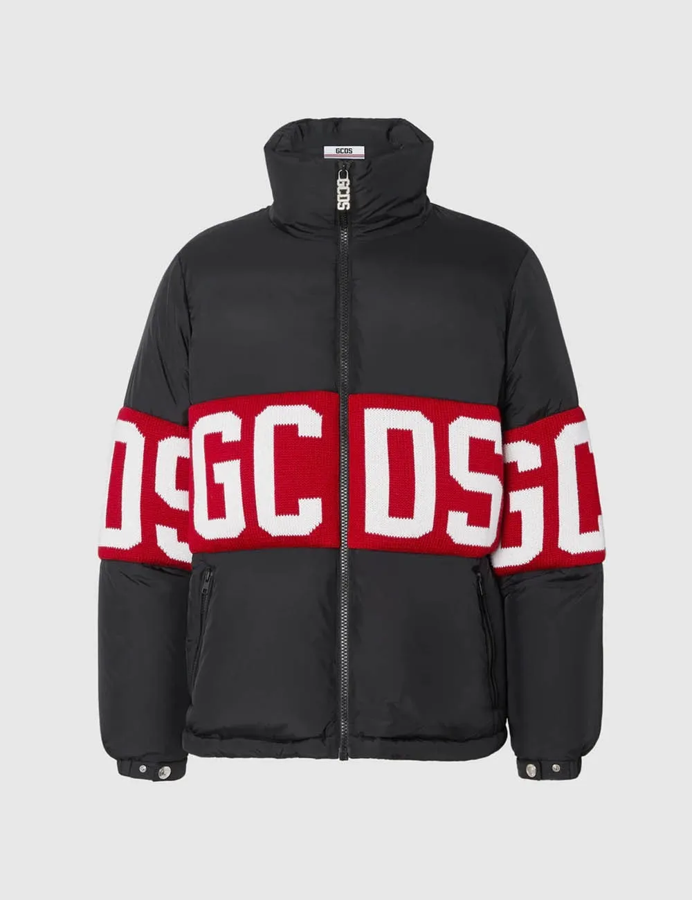 GCDS     Giacca Imbottita Con Banda Logo GCDS Nero