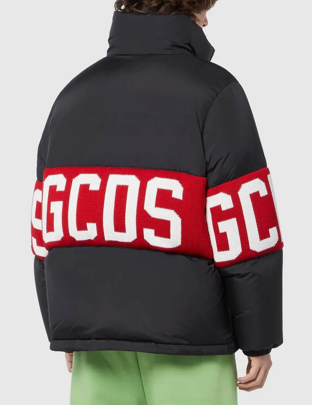 GCDS     Giacca Imbottita Con Banda Logo GCDS Nero
