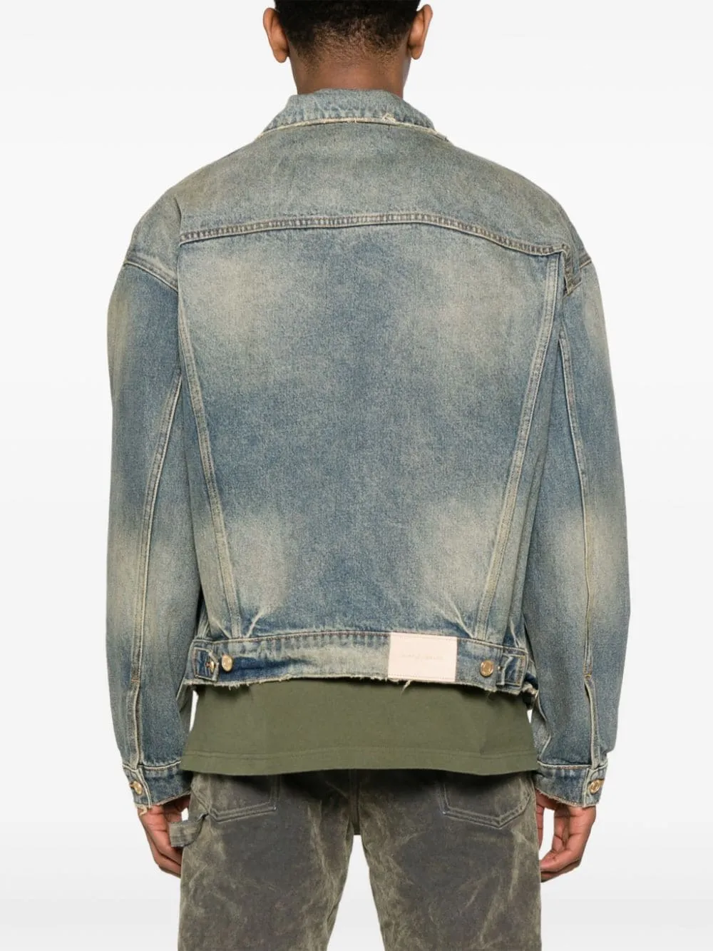 Giacca P027 denim oversize in blu - uomo