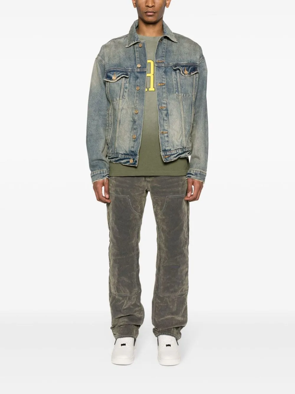 Giacca P027 denim oversize in blu - uomo