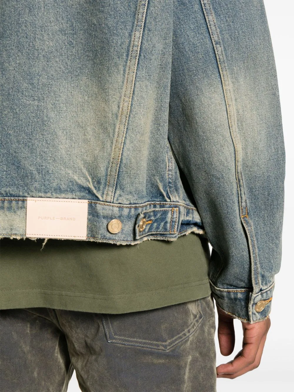 Giacca P027 denim oversize in blu - uomo