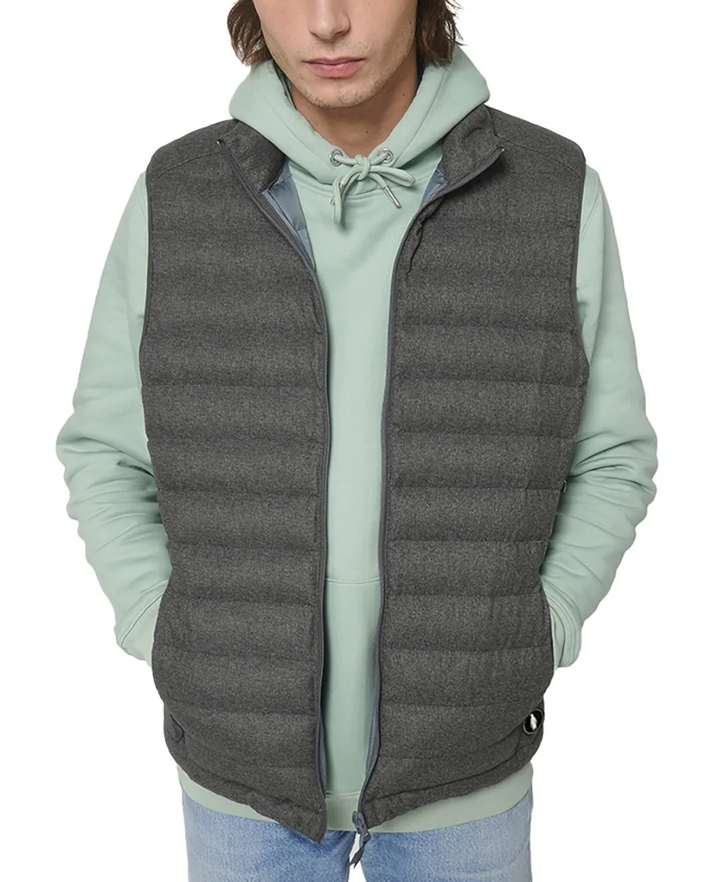 Gilet imbottito grigio chiaro