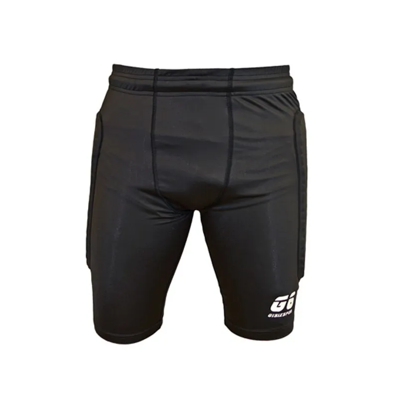 GISIX COMPRESSION MATCH SHORT PANTALONE IMBOTTITO PORTIERE CORTO 1° STRATO - NERO