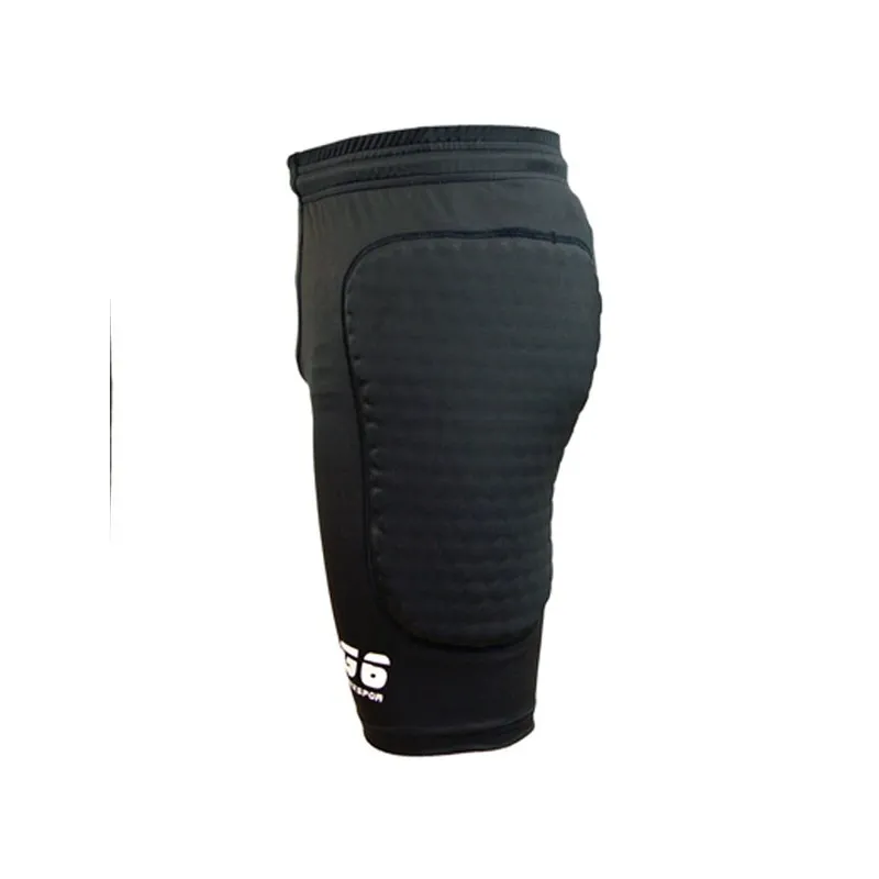 GISIX COMPRESSION MATCH SHORT PANTALONE IMBOTTITO PORTIERE CORTO 1° STRATO - NERO