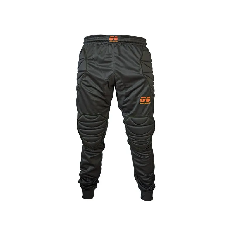 GISIX TRAINING LONG PANTALONE IMBOTTITO PORTIERE LUNGO ALLENAMENTO - NERO/ARANCIONE