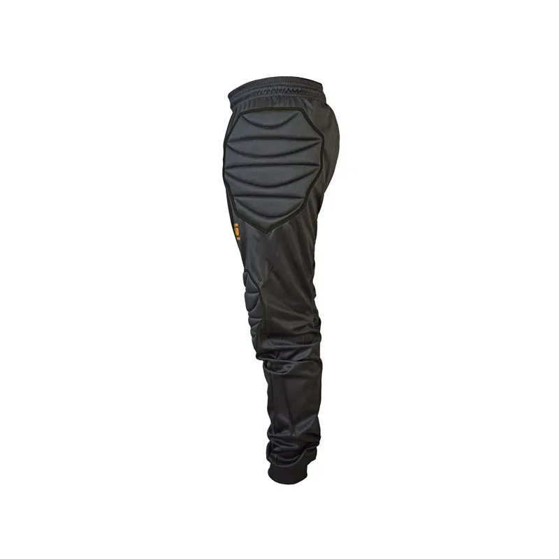 GISIX TRAINING LONG PANTALONE IMBOTTITO PORTIERE LUNGO ALLENAMENTO - NERO/ARANCIONE