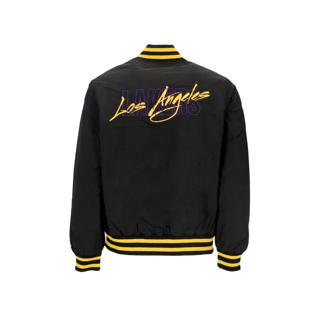 giubbotto bomber uomo nba script bomber loslak BLACK/TRUE PURPLE