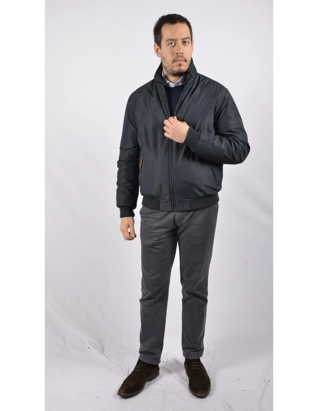 Giubbotto Corto Bomber Imbottito JPT blu mod Bonate A / I