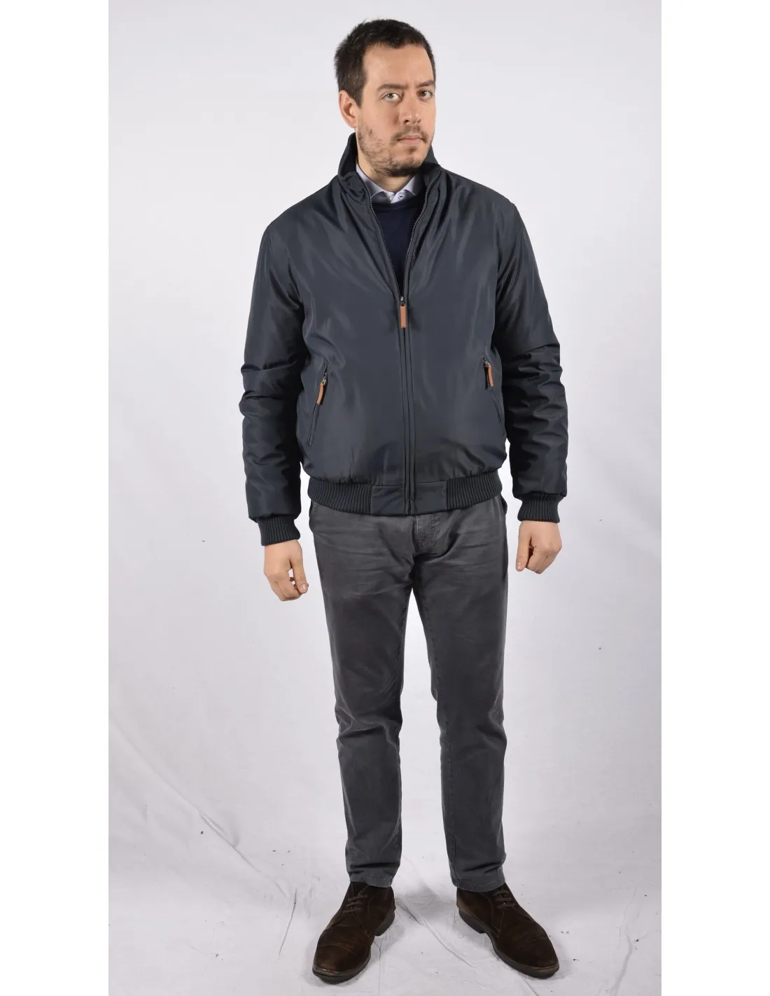Giubbotto Corto Bomber Imbottito JPT blu mod Bonate A / I
