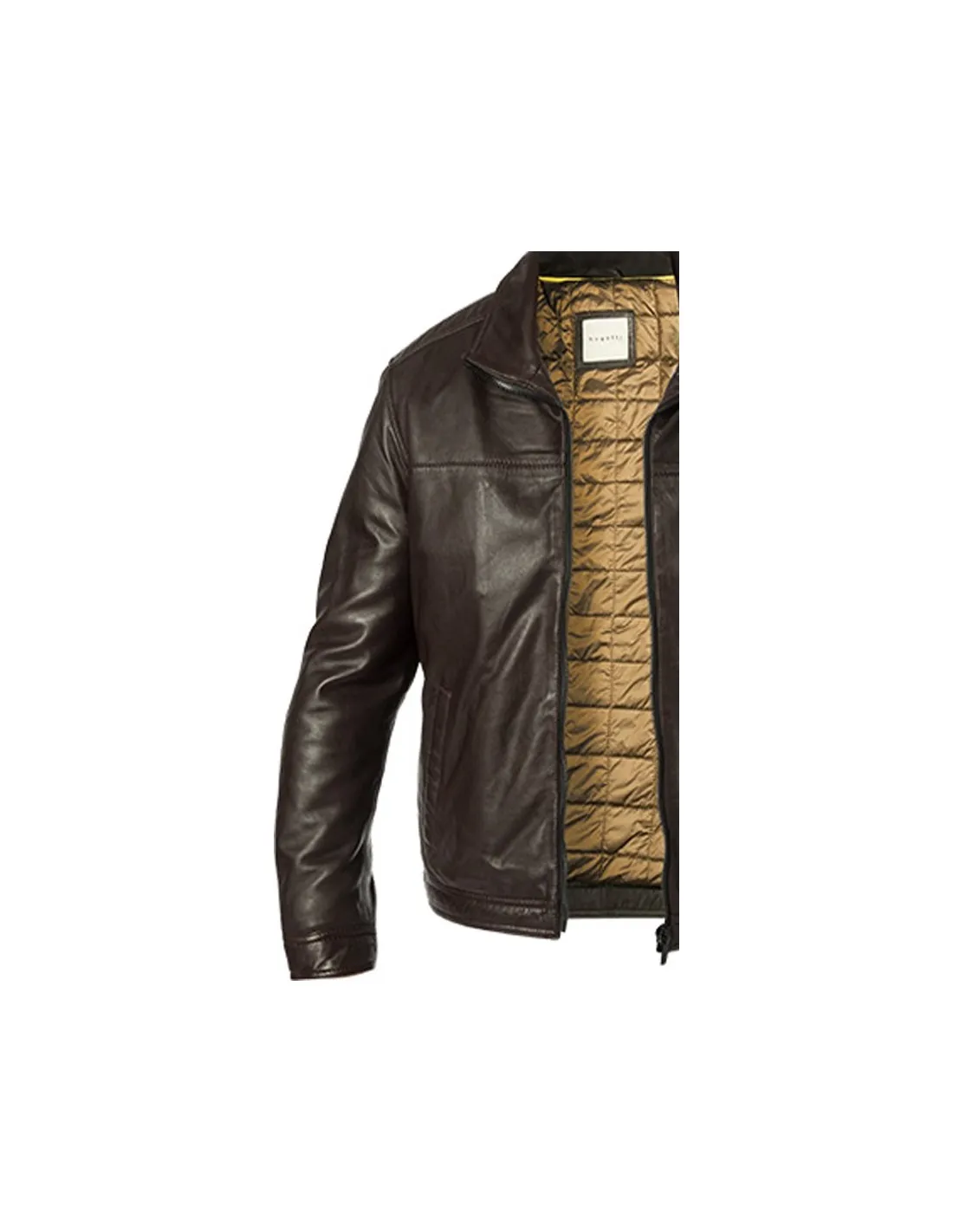 Giubbotto in vera Pelle Biker Moro Imbottito A / I BGT