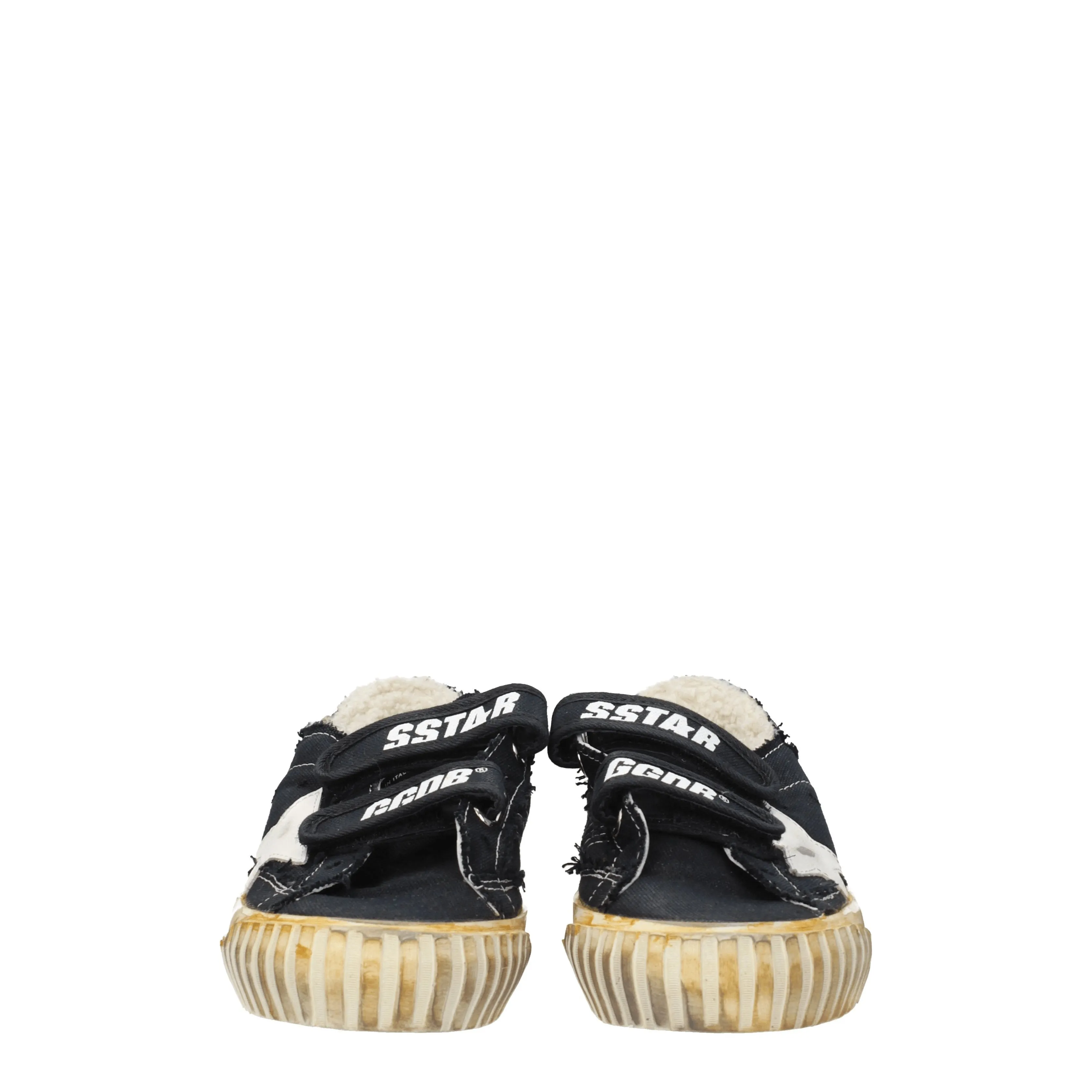 Golden Goose Sneakers High old school Donna Tessuto Nero/Bianco