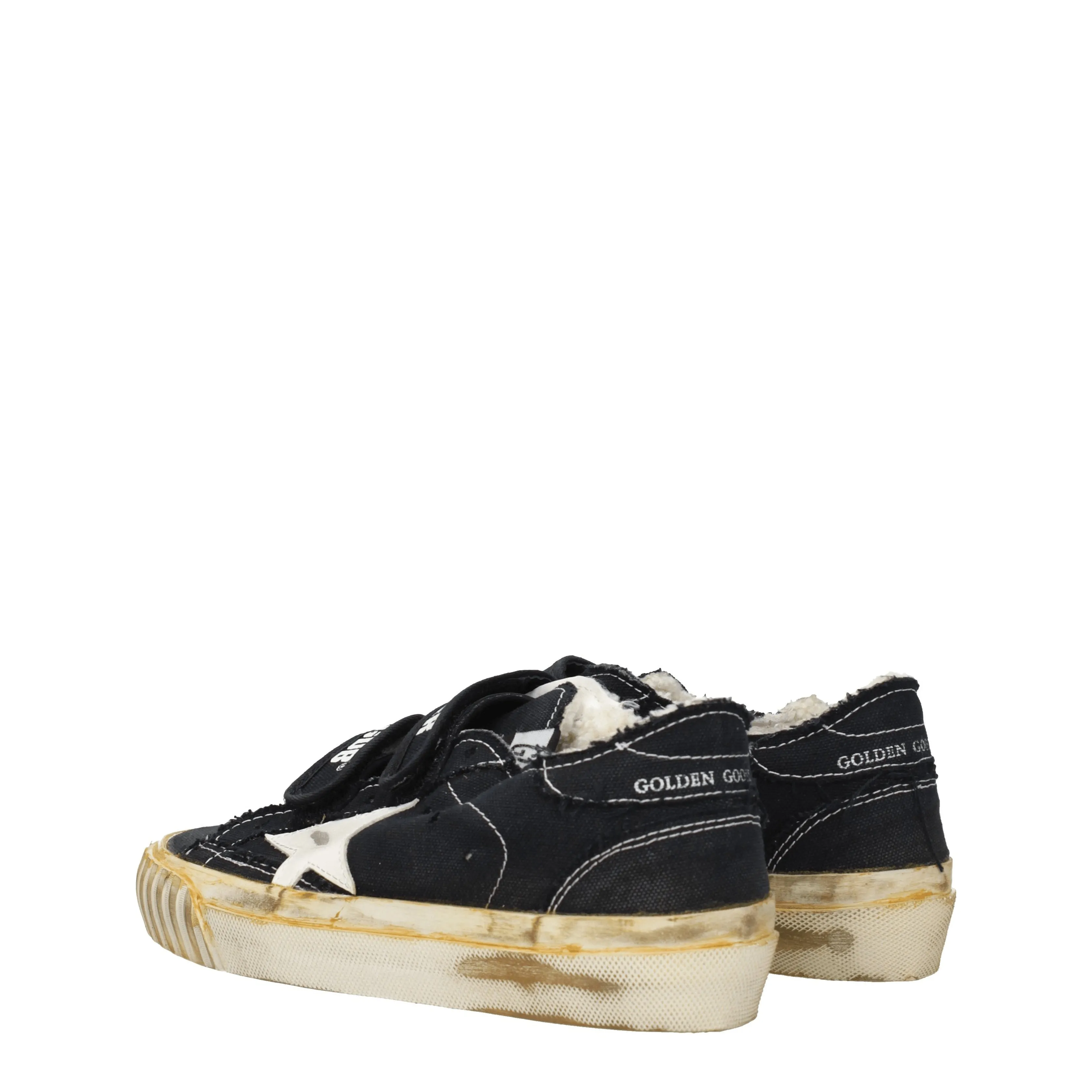 Golden Goose Sneakers High old school Donna Tessuto Nero/Bianco