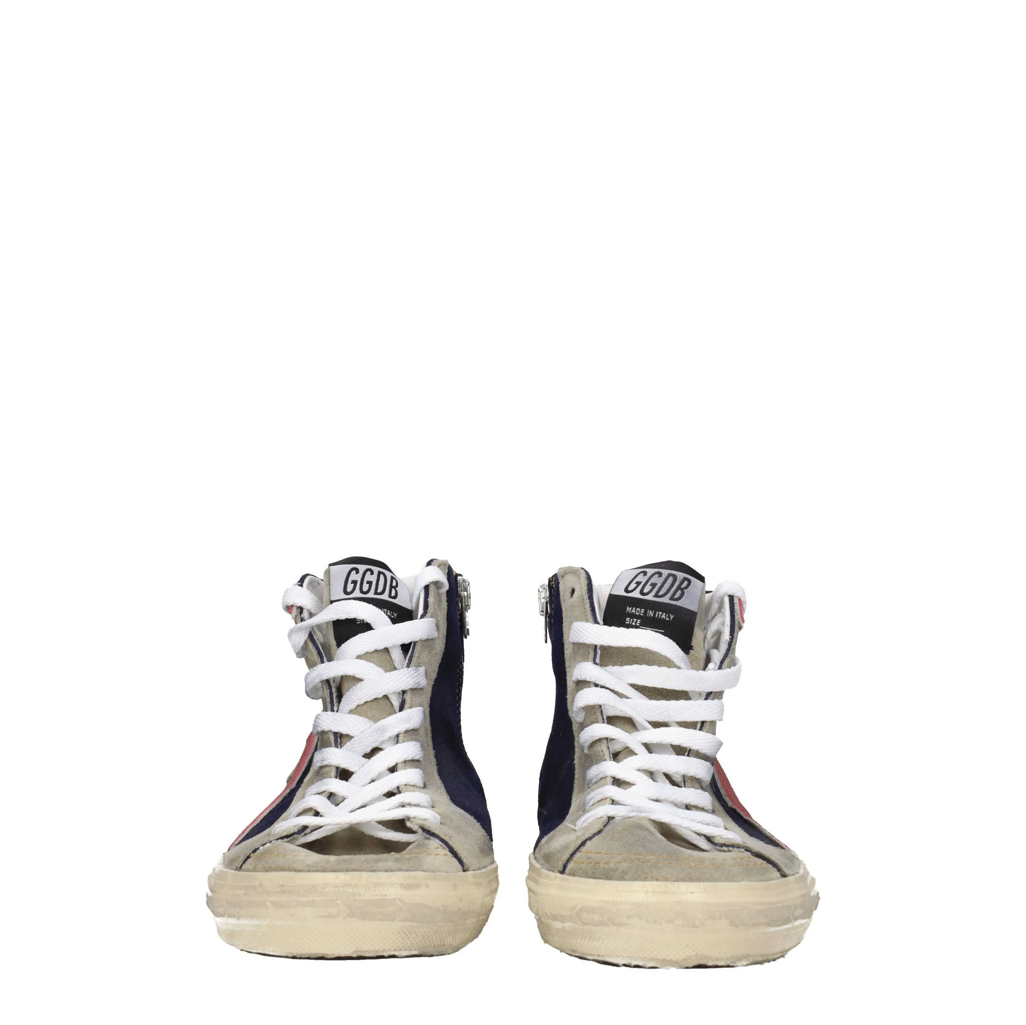 Golden Goose Sneakers Slide Uomo Camoscio Blu/Talpa