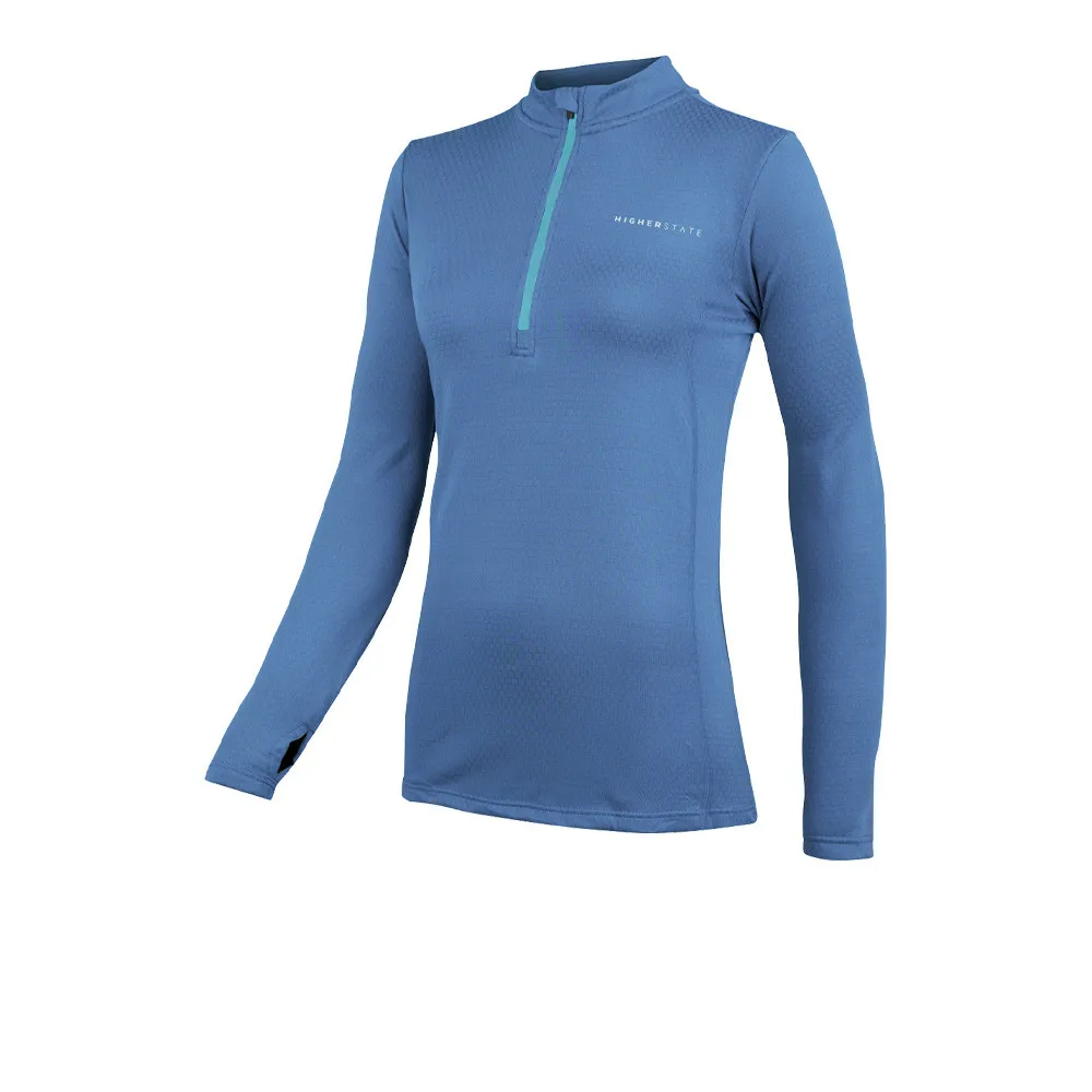 Higher State L/S 1/4 Cerniera Thermal Grid per donna Top
