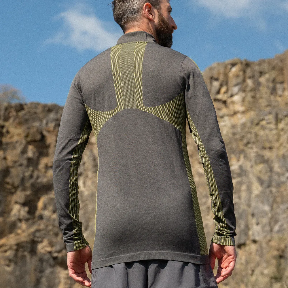 Higher State Seamfree Manica lunga Maglia con mezza cerniera