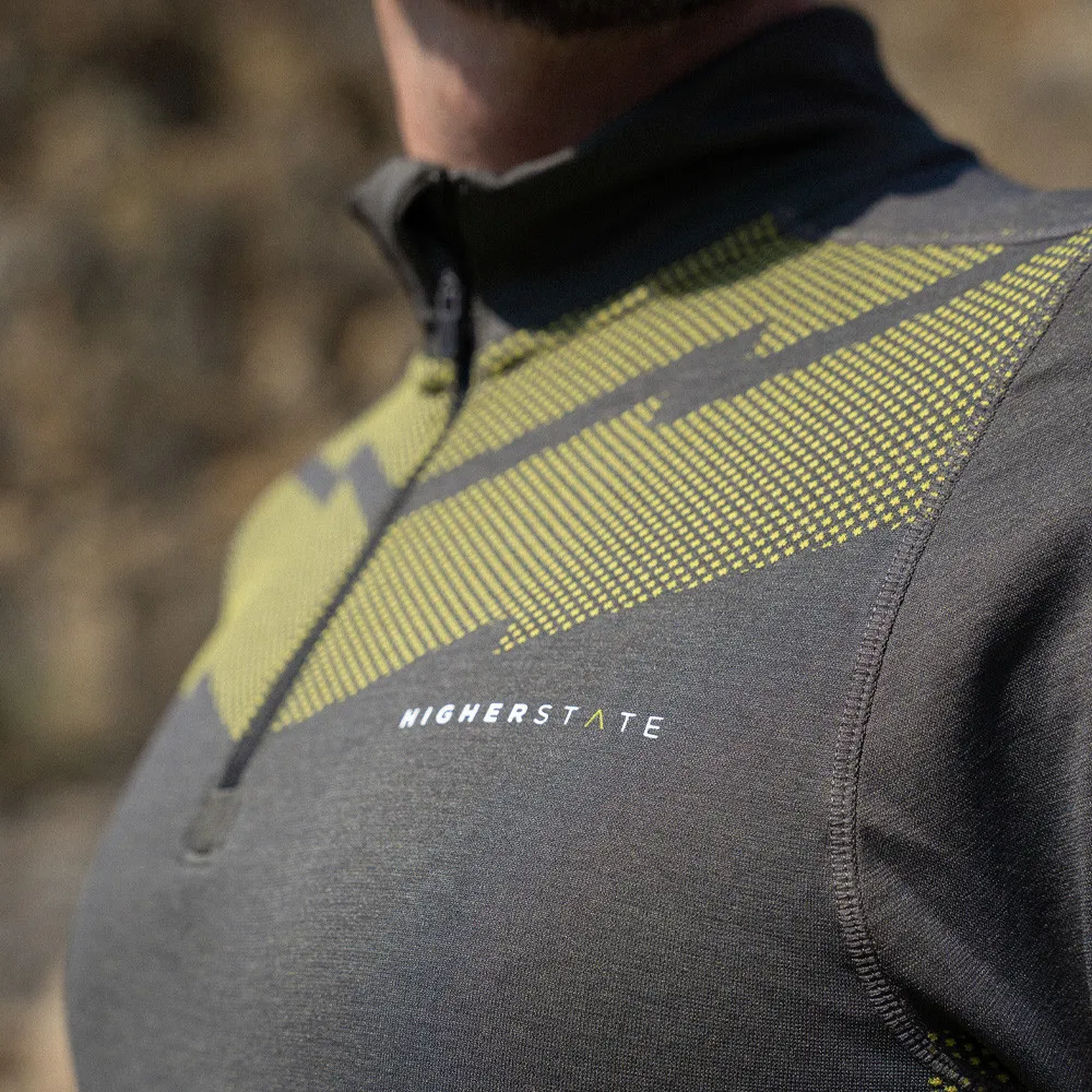 Higher State Seamfree Manica lunga Maglia con mezza cerniera