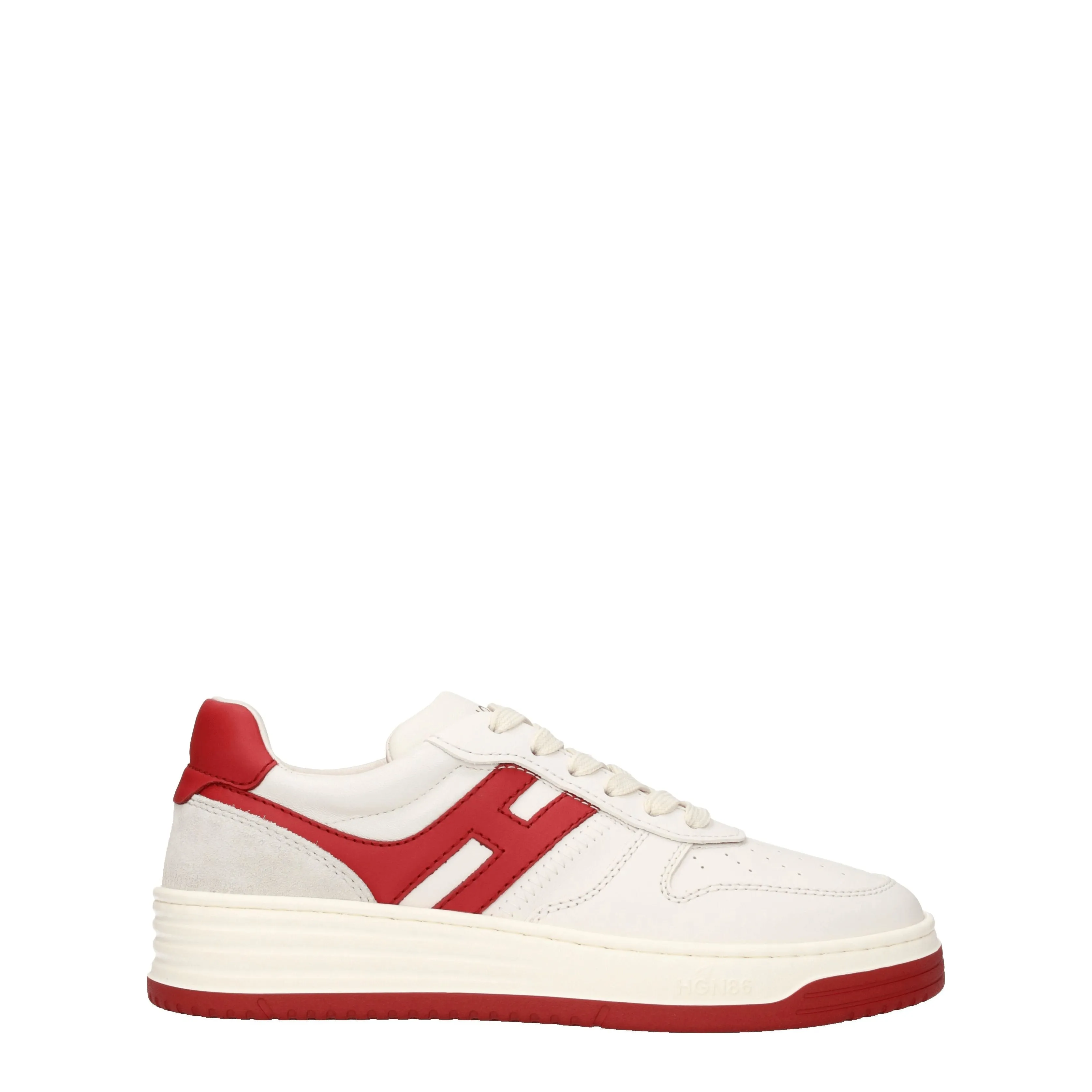 Hogan Sneakers H630 memory foam Donna Pelle Beige/Rosso