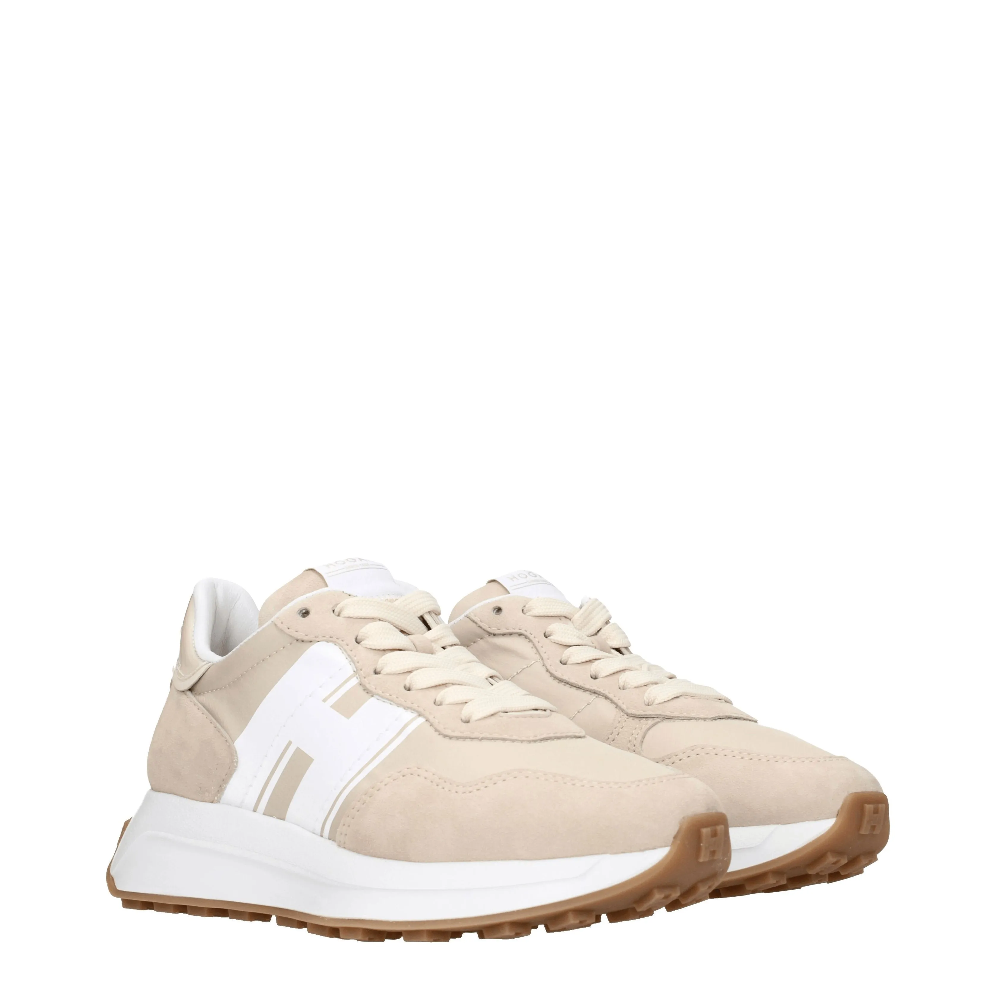 Hogan Sneakers H641 memory foam Donna Tessuto Beige