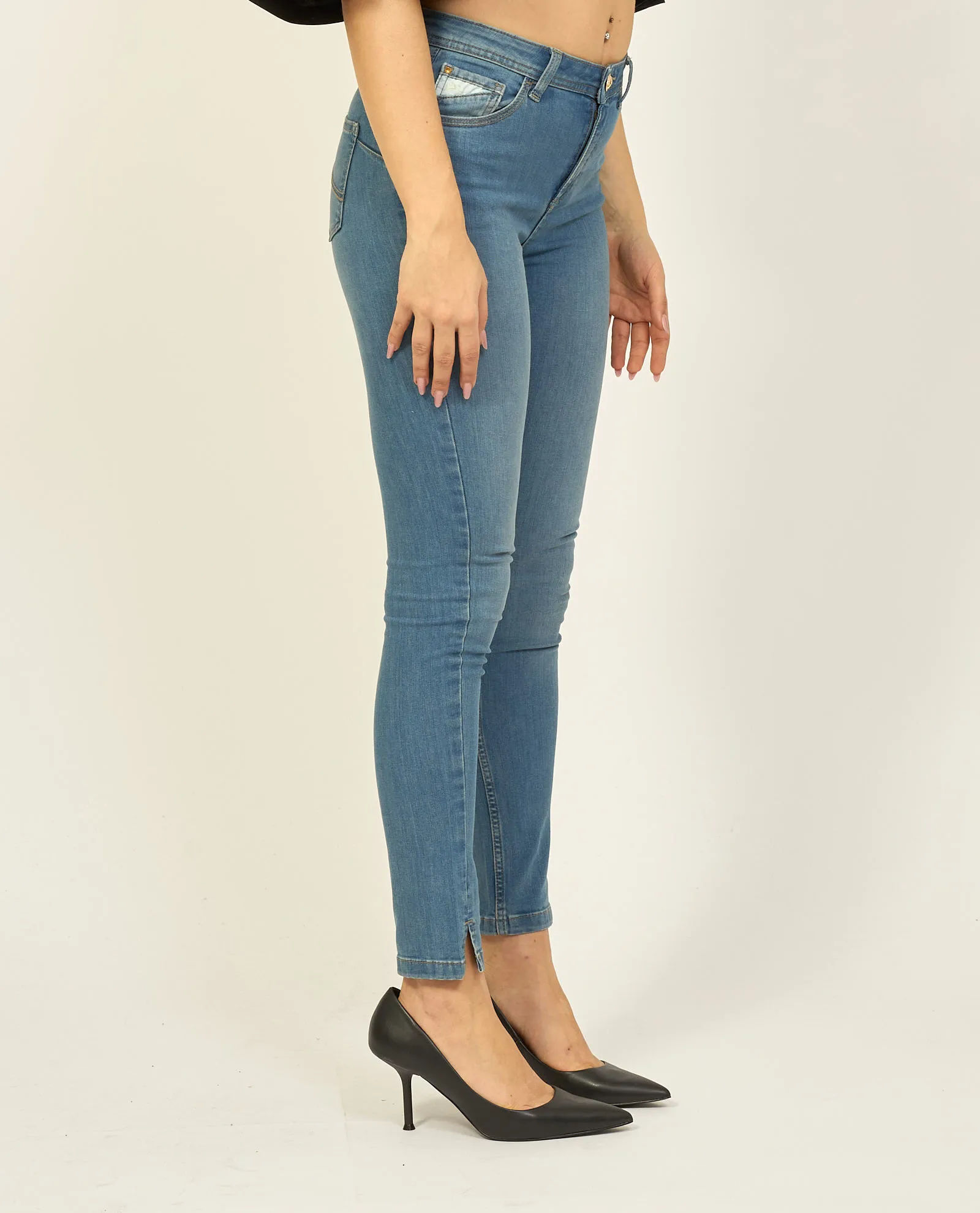 Jeans donna Yes Zee in cotone modello leggings
