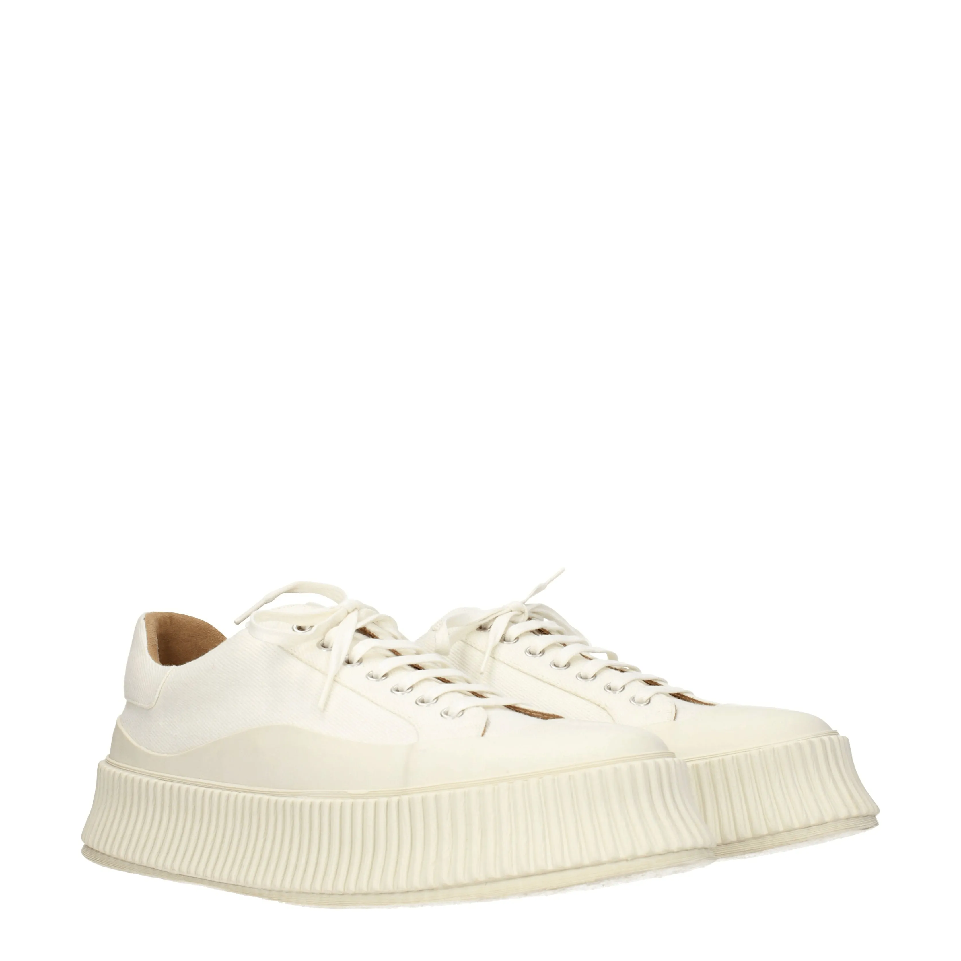 Jil Sander Sneakers Uomo Tessuto Beige/Avorio