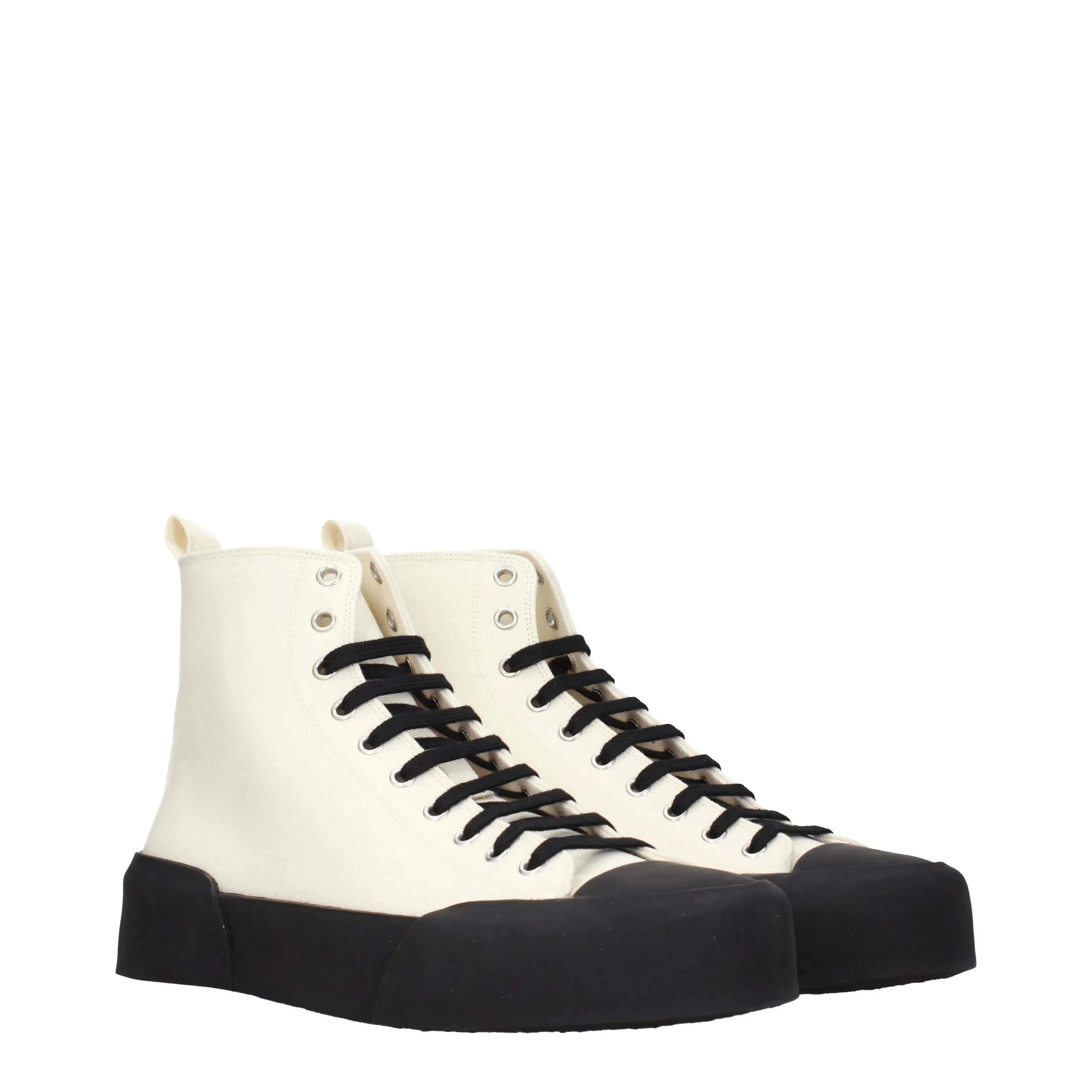 Jil Sander Sneakers Uomo Tessuto Beige/Nero