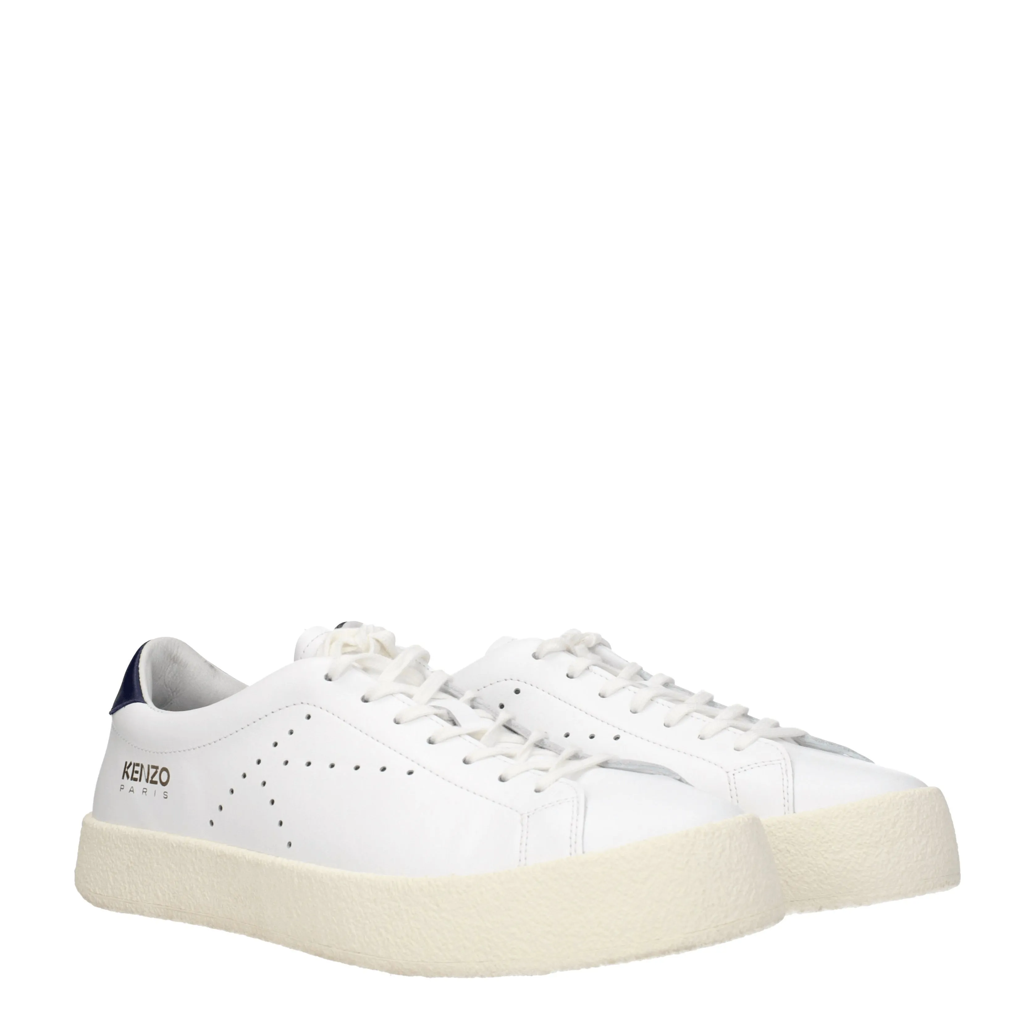 Kenzo Sneakers Uomo Pelle Bianco/Blu