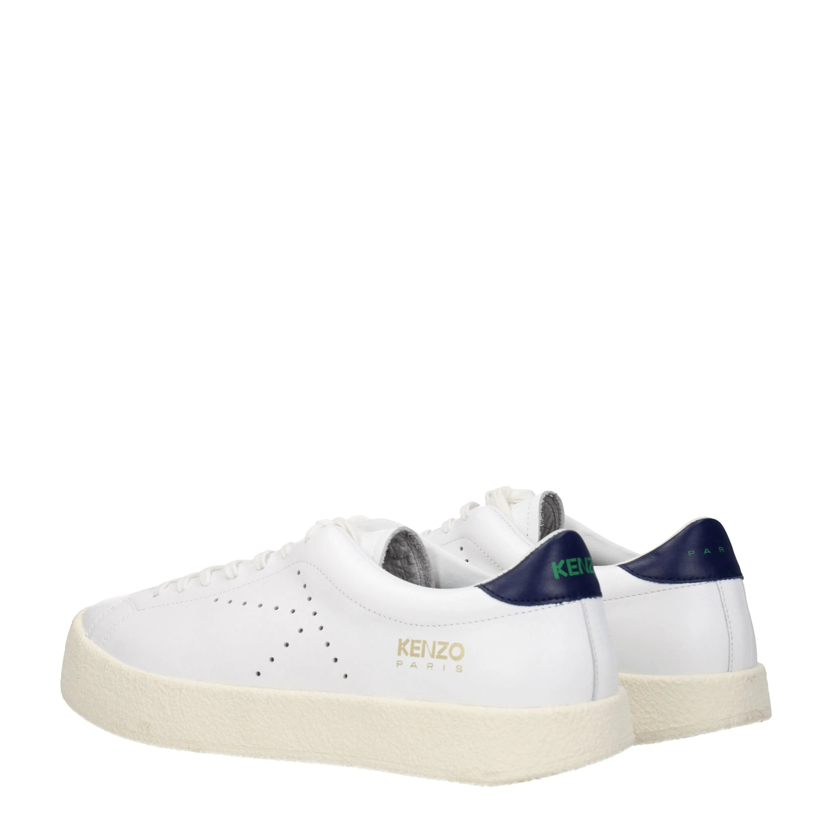 Kenzo Sneakers Uomo Pelle Bianco/Blu