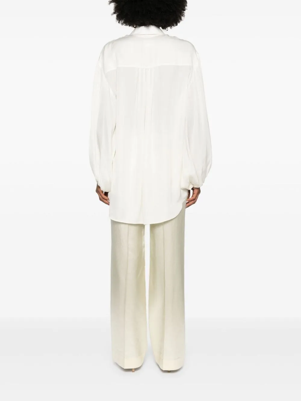   Khaite  Camicia lunga in satin  