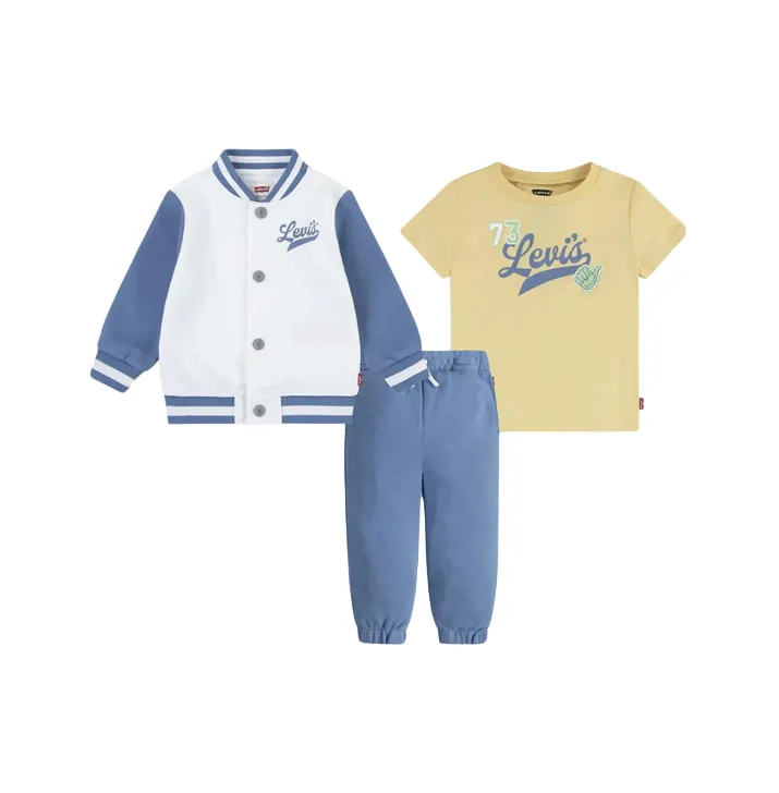 Levi's Kids bomber suit + short sleeve t-shirt + sports trousers 6EK231-X38 blue