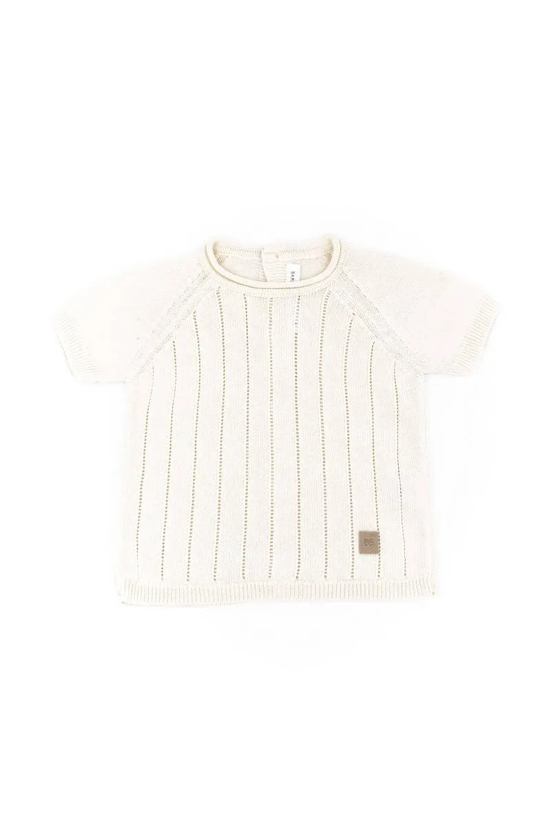 Maglia righe Knitted - BIANCO 01
