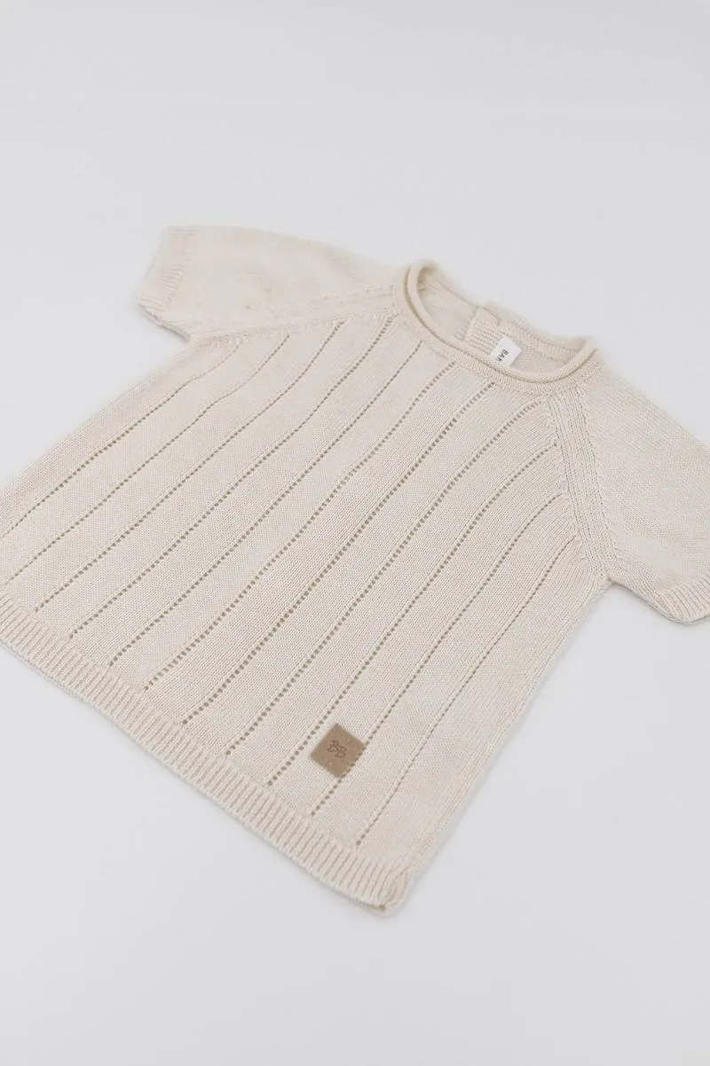 Maglia righe Knitted - BIANCO 01