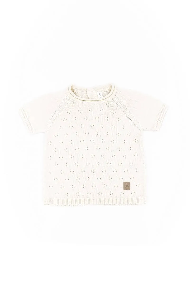 Maglia Taforata Knitted - BIANCO 01