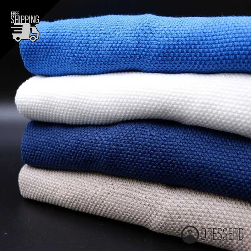 Maglia Uomo 100% Cotone Trama Lavorata Maglie Dresserd Girocollo Semi Slim Fit