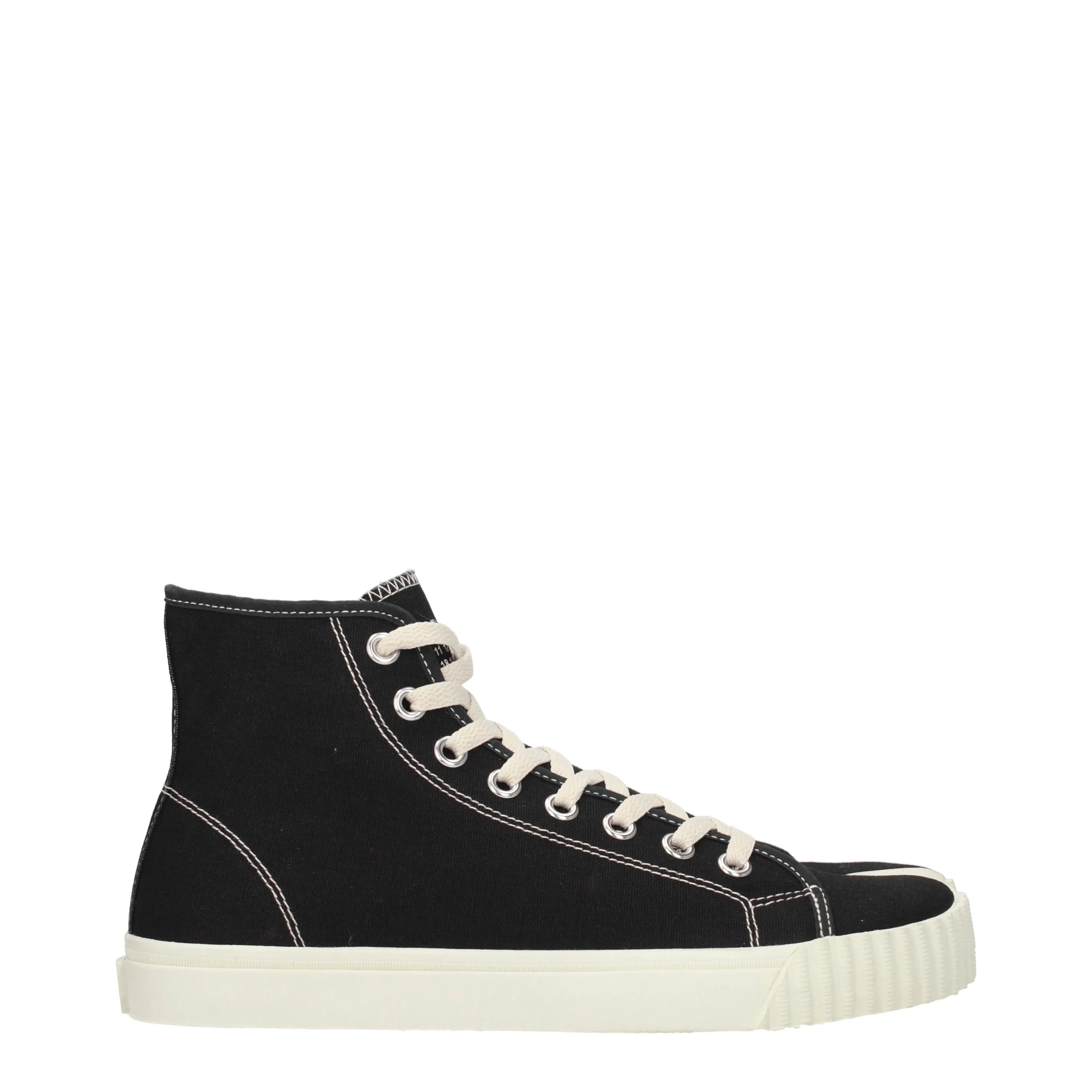 Maison Margiela Sneakers Uomo Tessuto Nero/Bianco