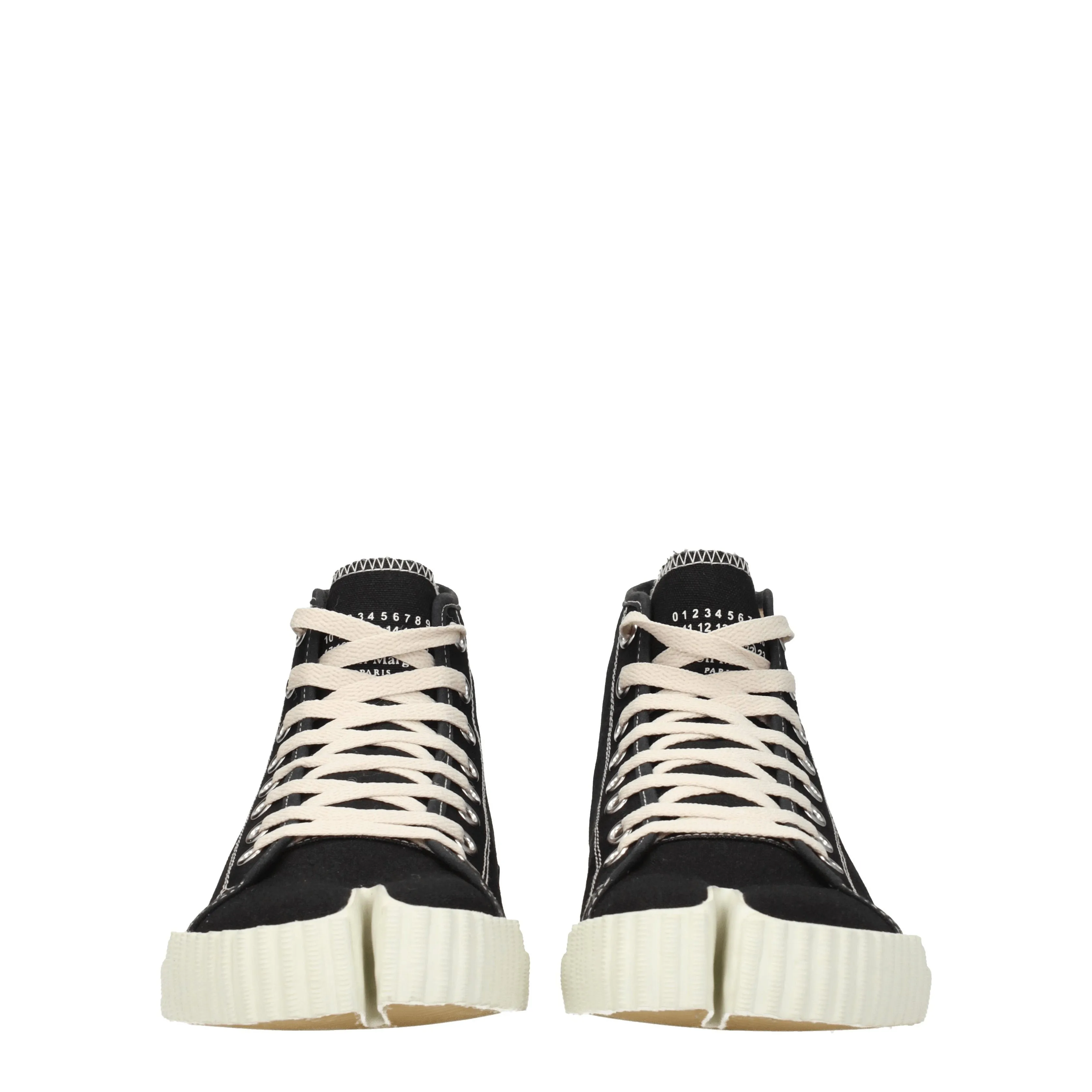 Maison Margiela Sneakers Uomo Tessuto Nero/Bianco