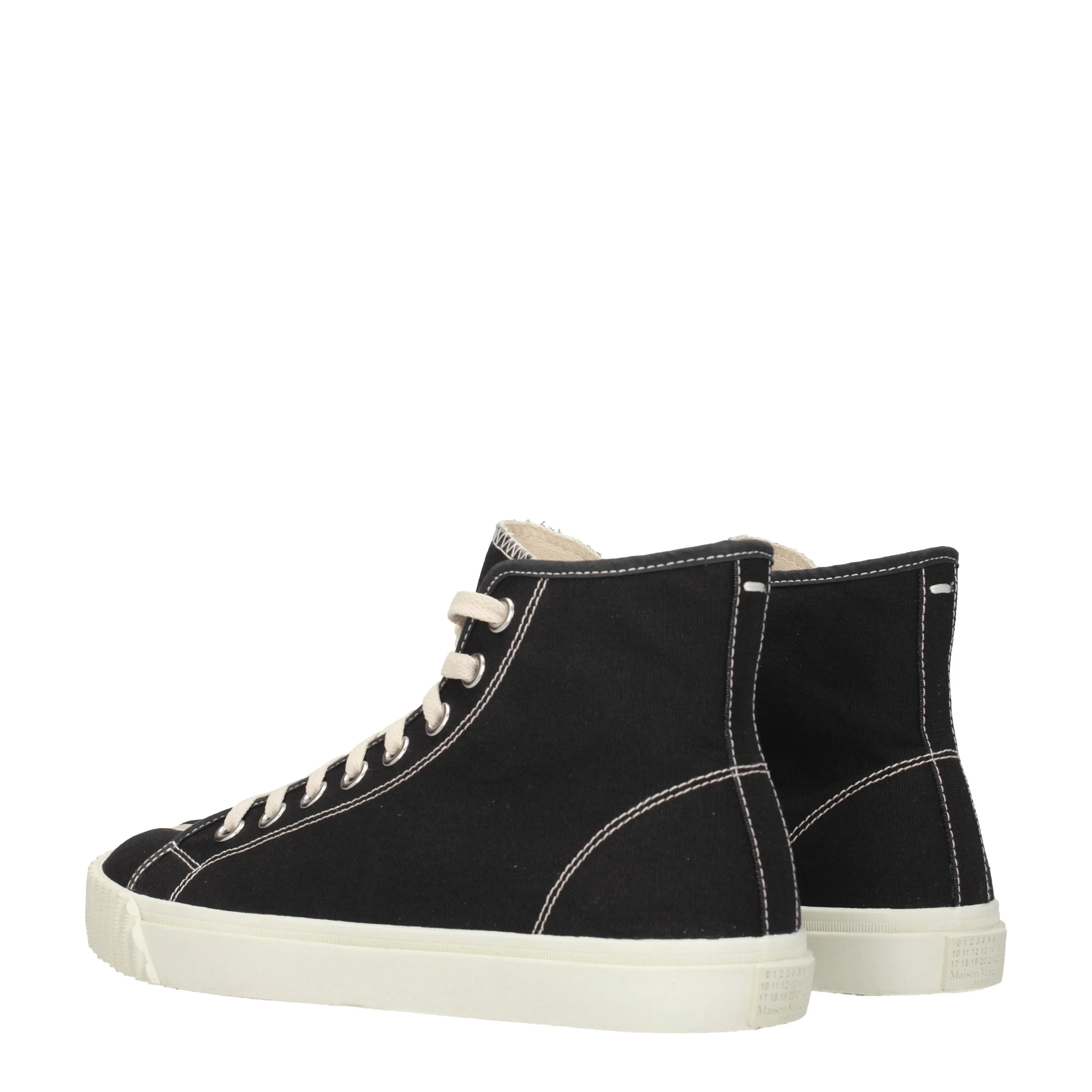 Maison Margiela Sneakers Uomo Tessuto Nero/Bianco