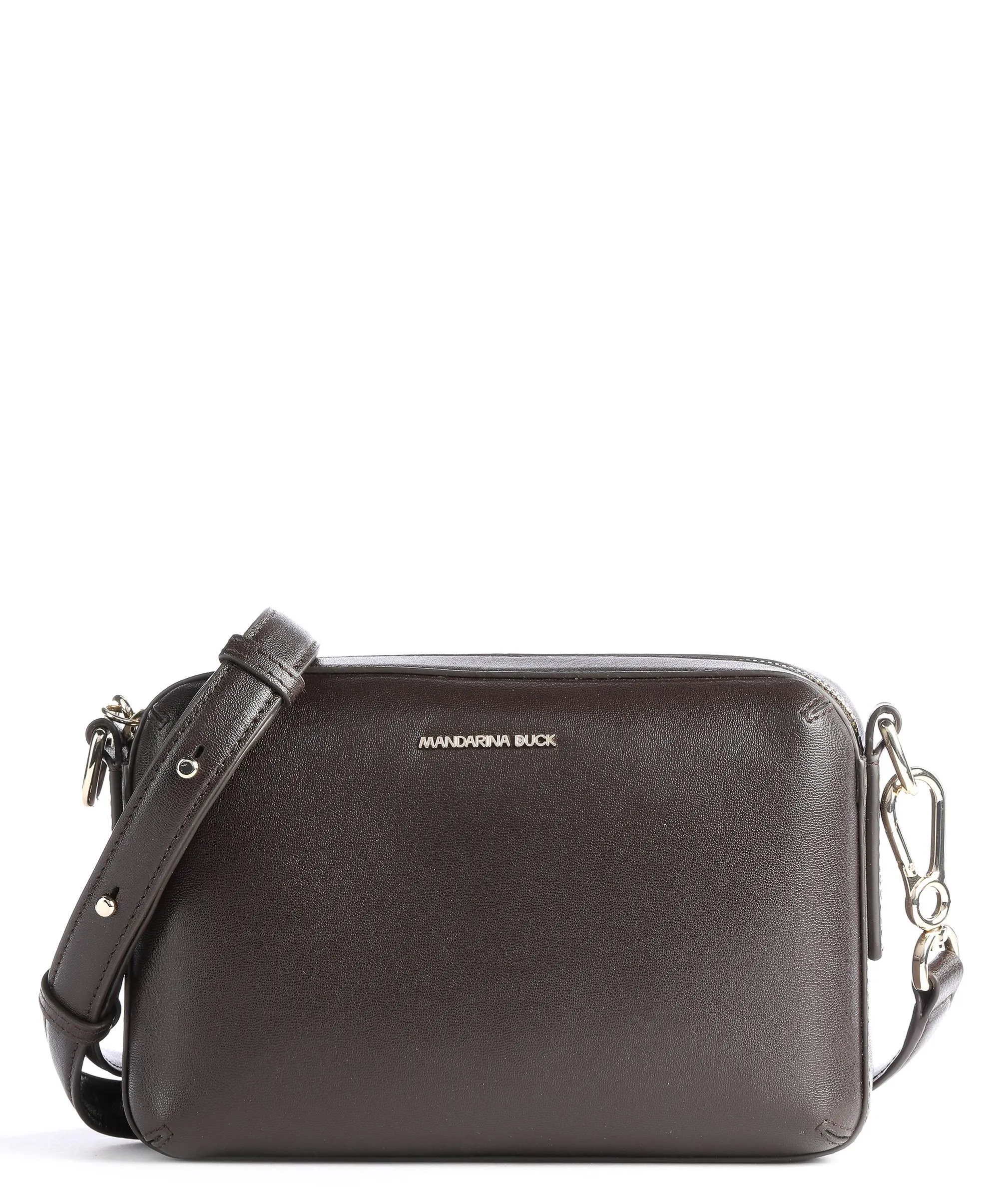  Mandarina Duck Luna Borsa a tracolla pelle di vitello finemente grana marrone scuro  