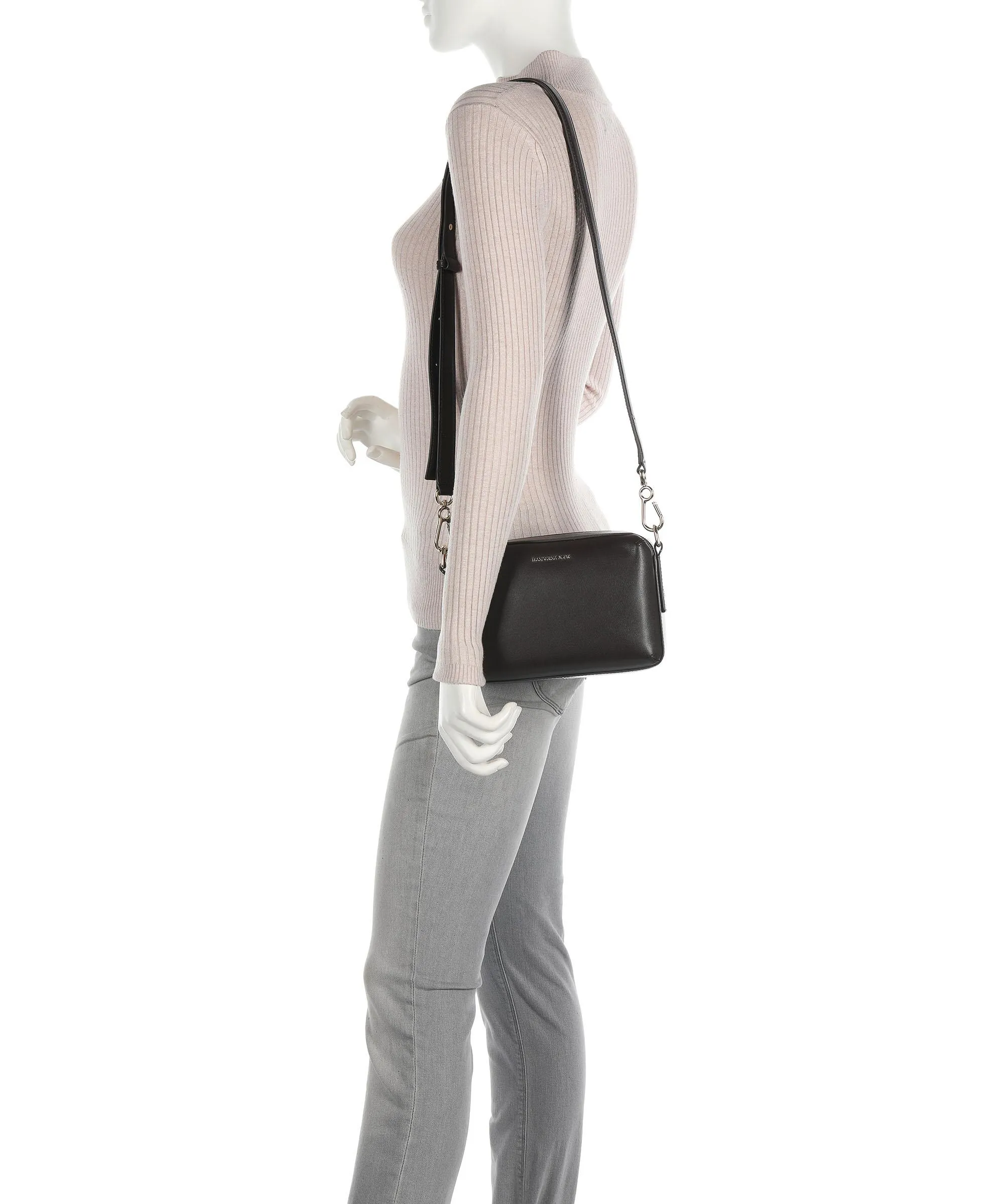  Mandarina Duck Luna Borsa a tracolla pelle di vitello finemente grana marrone scuro  