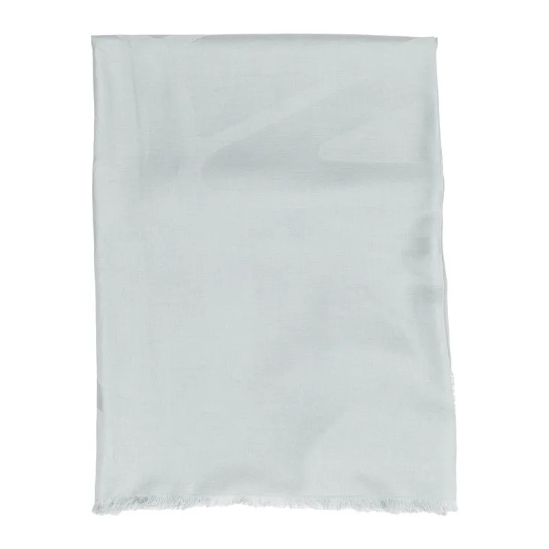Max Mara Stola in misto cotone e seta verde acqua