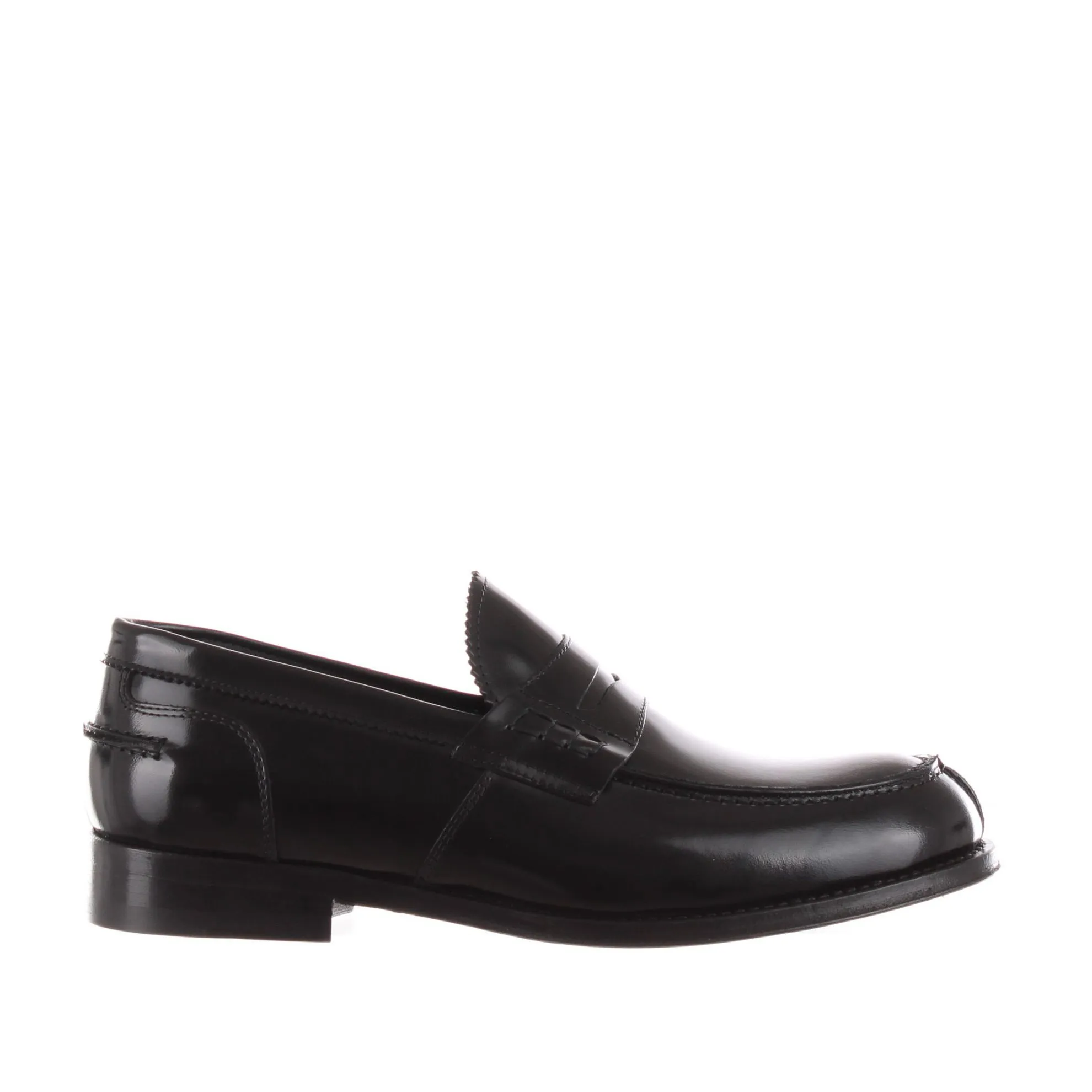 Mocassino con mascherina in pelle